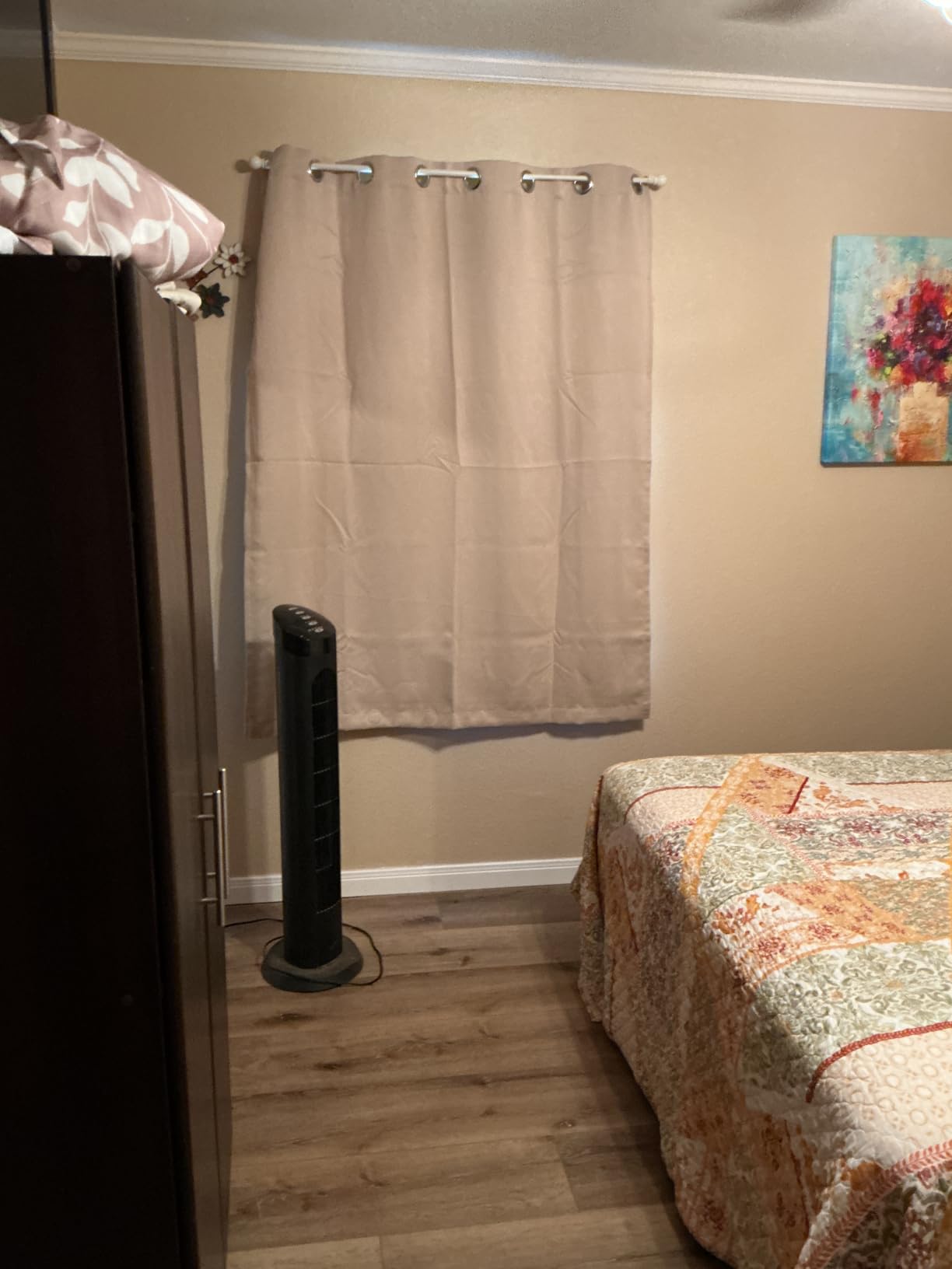 ChrisDowa 100% Blackout Curtains for Bedroom 63 Inch Long with Black Liner customer photo 1