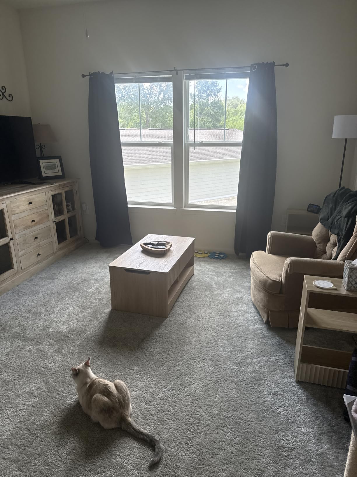 ChrisDowa 100% Blackout Curtains for Bedroom 63 Inch Long with Black Liner customer photo 2