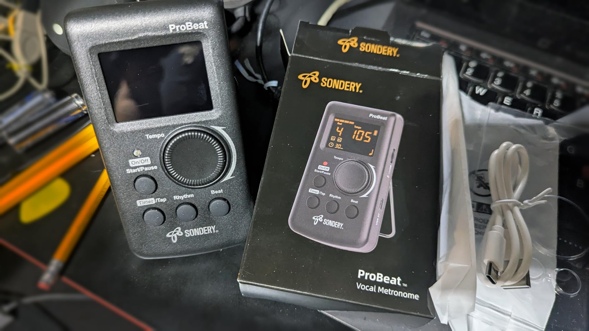 Sondery Digital Metronome Rechargeable Vocal Counting for Piano Guitar Drum customer photo 1