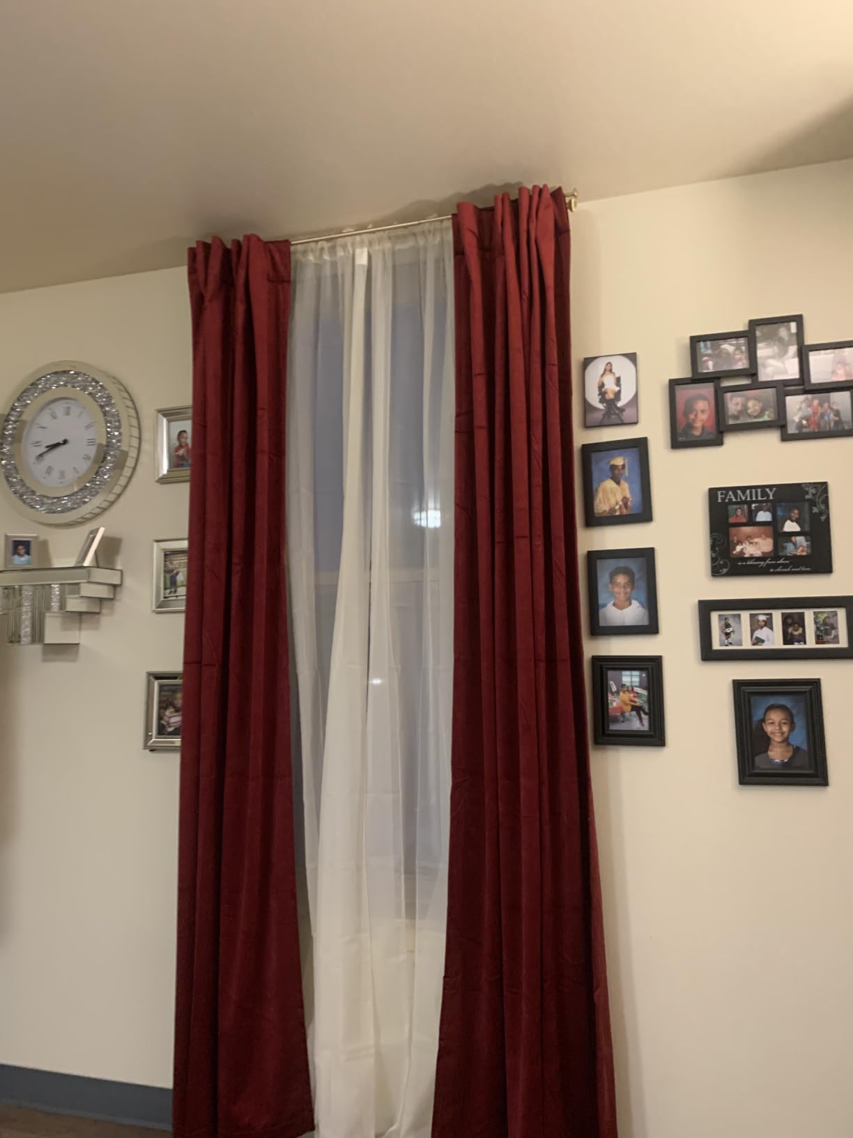 BGment Halloween Black Velvet Blackout Curtains 84 inch for Bedroom, Thermal Room Darkening Curtains Back Tab Privacy Panels for Living Room/Backdrop/Movie Theater, 2 Panels, 52 x 84 Inch customer photo 2