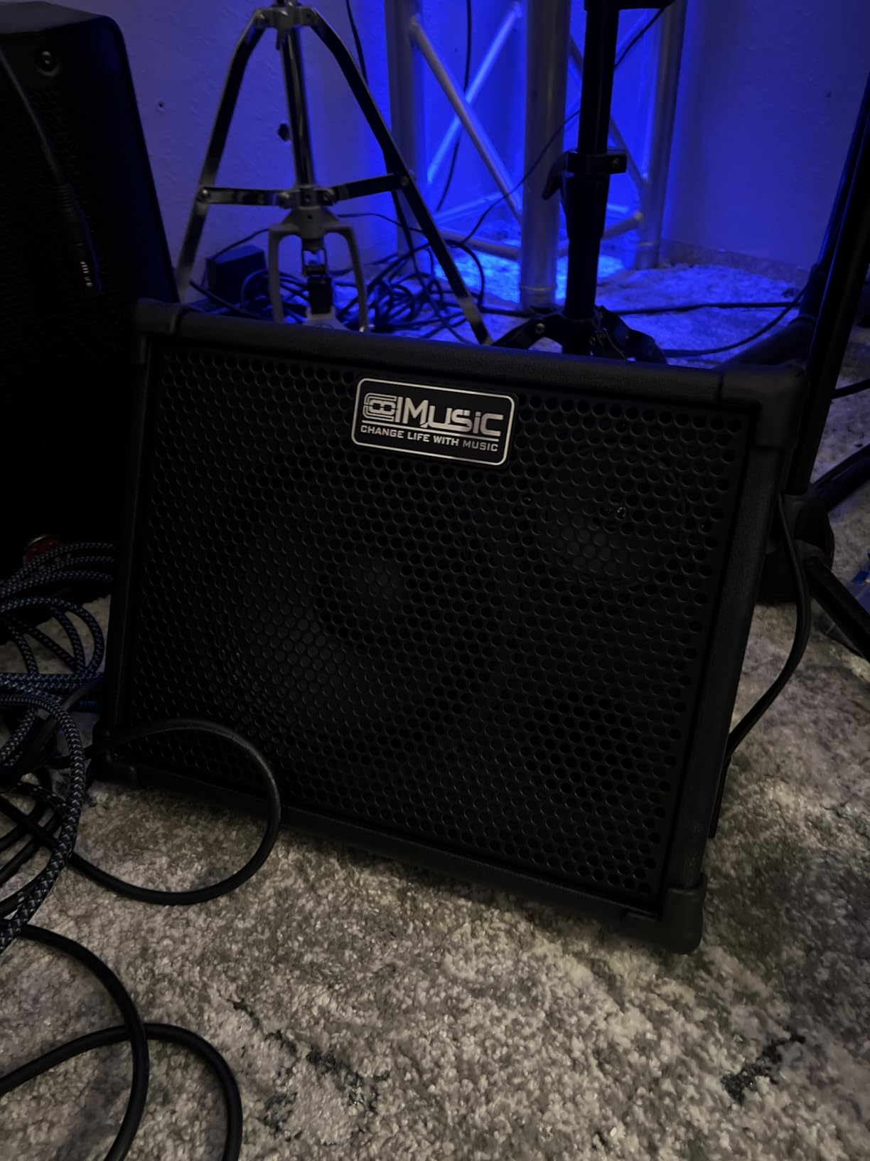 Coolmusic BP80 Battery Powered Acoustic Guitar Amplifier- Portable Bluetooth Speaker 100W, 6 Inputs,3 Band EQ,Black(3-Year Warranty) customer photo 1
