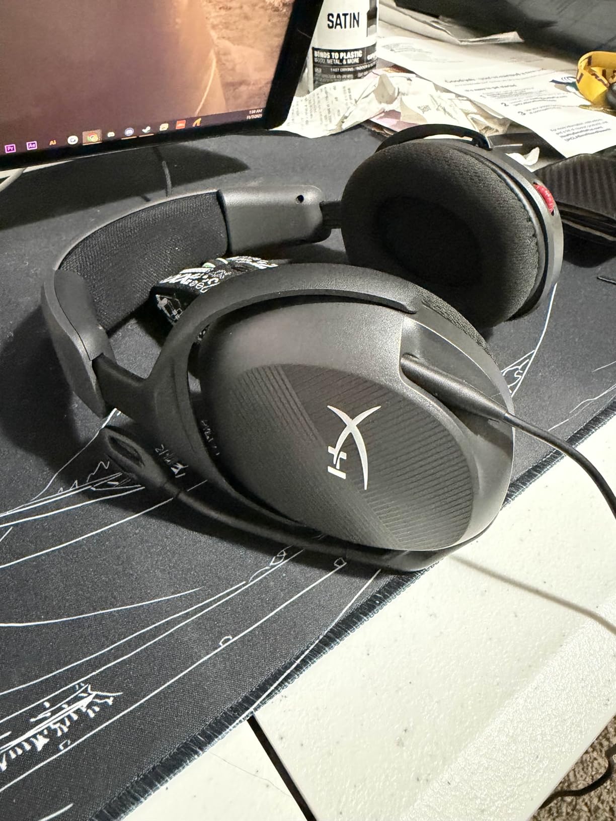 HyperX Cloud Stinger 2 – Gaming Headset, DTS Headphone:X Spatial Audio, Lightweight Over-Ear Headset with mic, Swivel-to-Mute Function, 50mm Drivers, PC Compatible, Black customer photo 1
