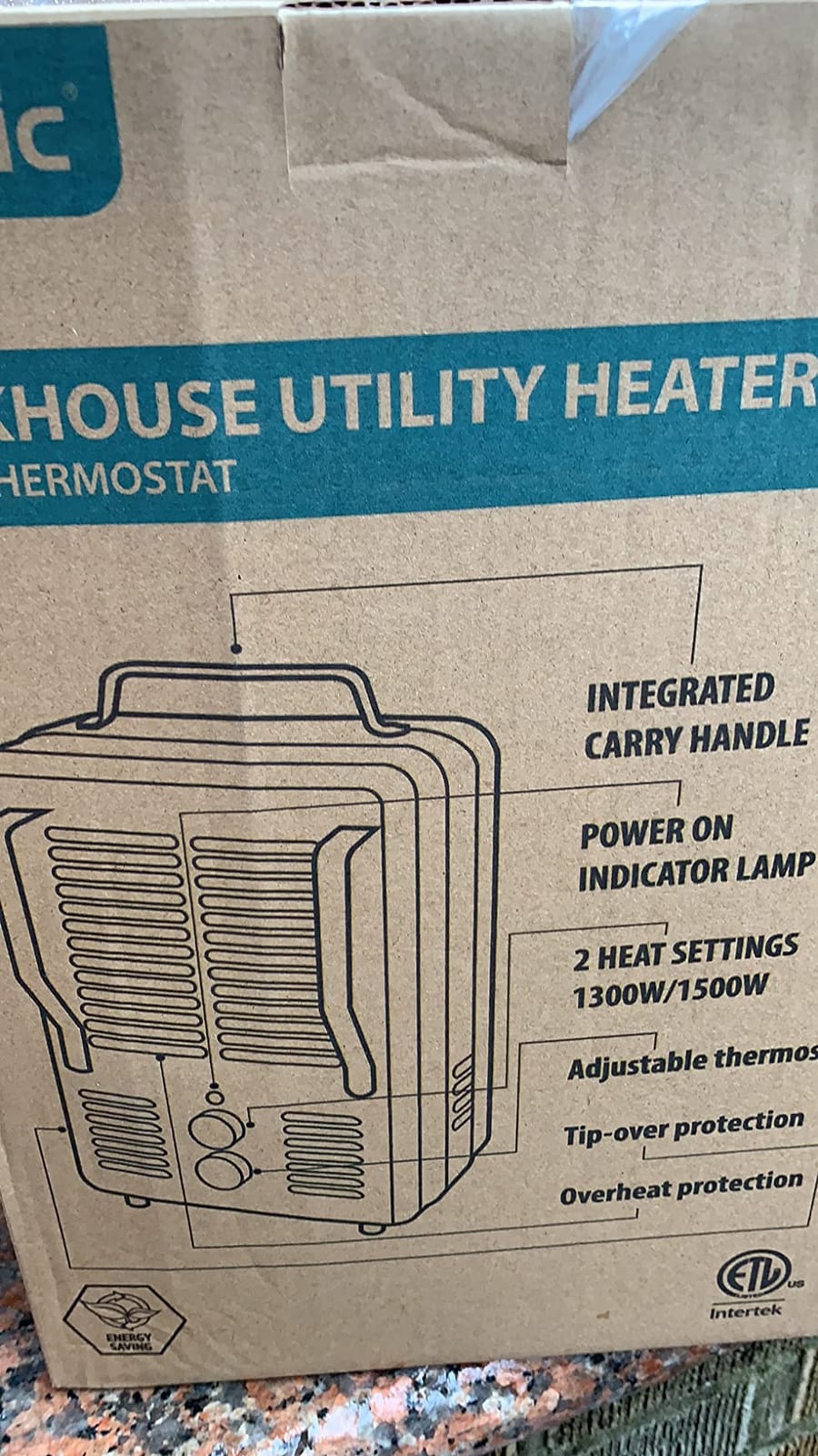Shinic Space Heater,1500W Milkhouse Heater with Thermostat, Stay Cool Durable Metal Housing, Overheat protection, 3-Prong Plug, Tip-Over Auto Shut Off, Utility Heater for Garage, Bedroom, Greenhouse customer photo 2