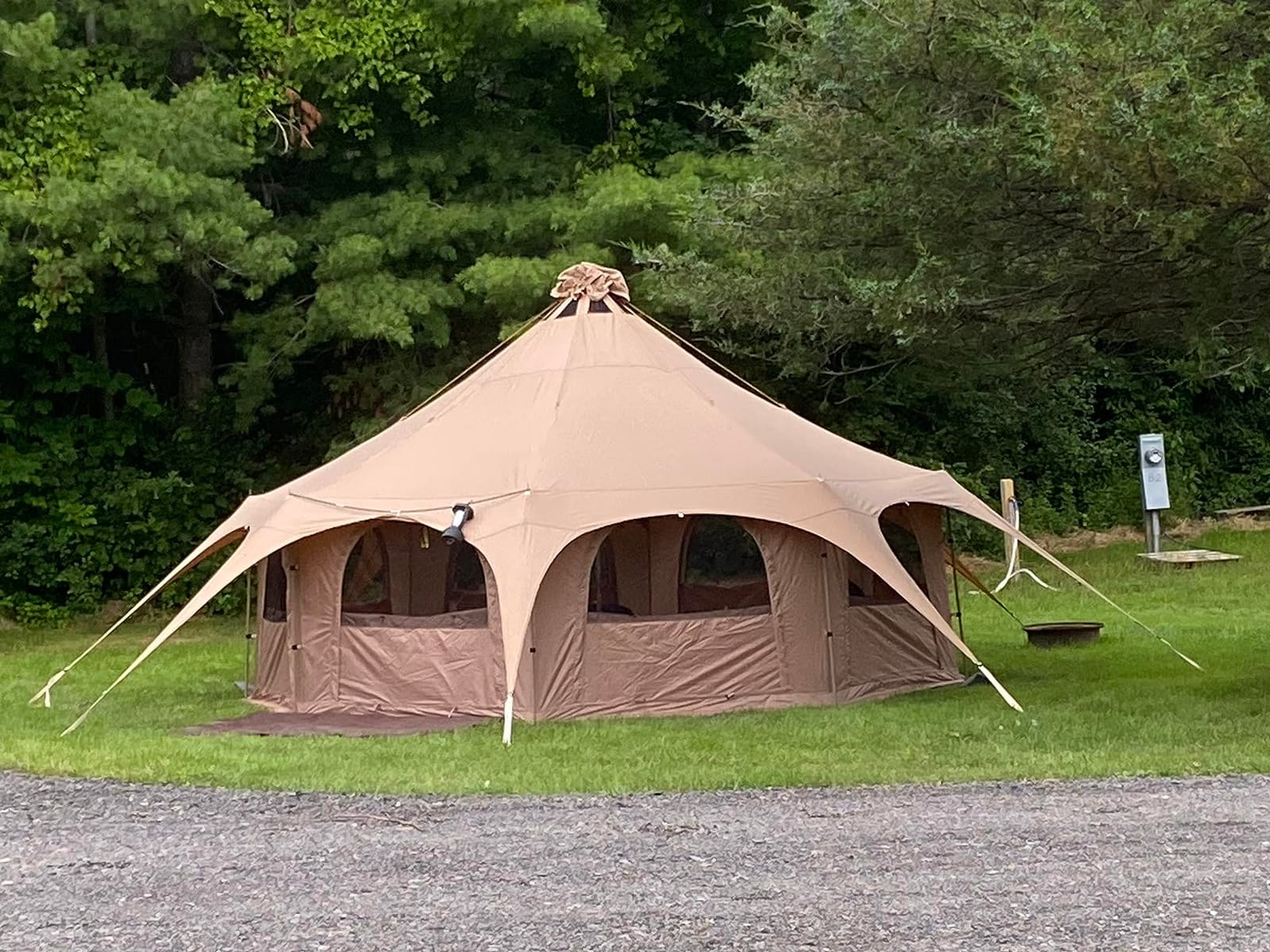 MC TOMOUNT Canvas Bell Tent with Stove Jack, 16.4ft*High9.2ft Glamping Tent customer photo 2
