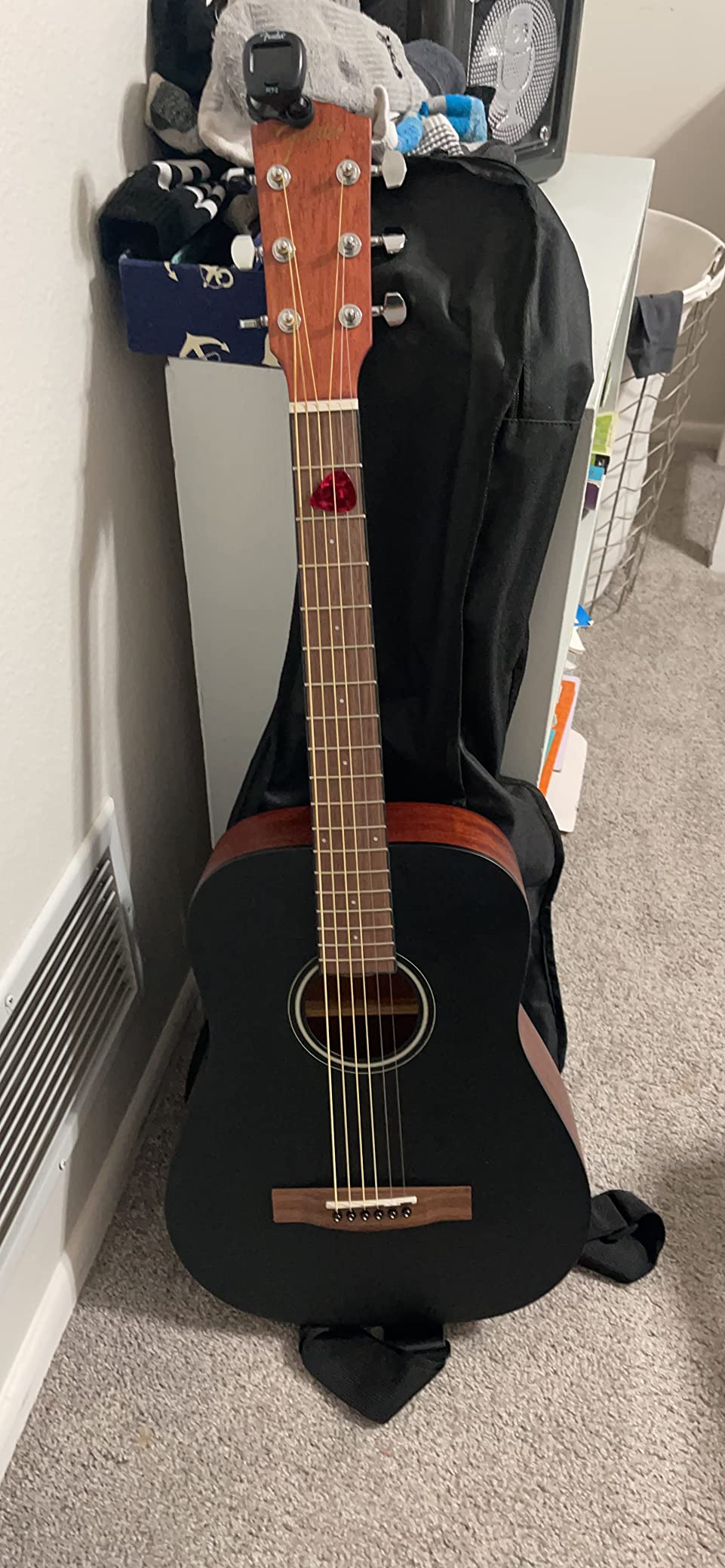 Fender California Standard Redondo Mini 3/4-Size Kids Acoustic Guitar - Natural Sapele Bundle with Gig Bag, Tuner, Strap, Picks, and Austin Bazaar Instructional DVD customer photo 2