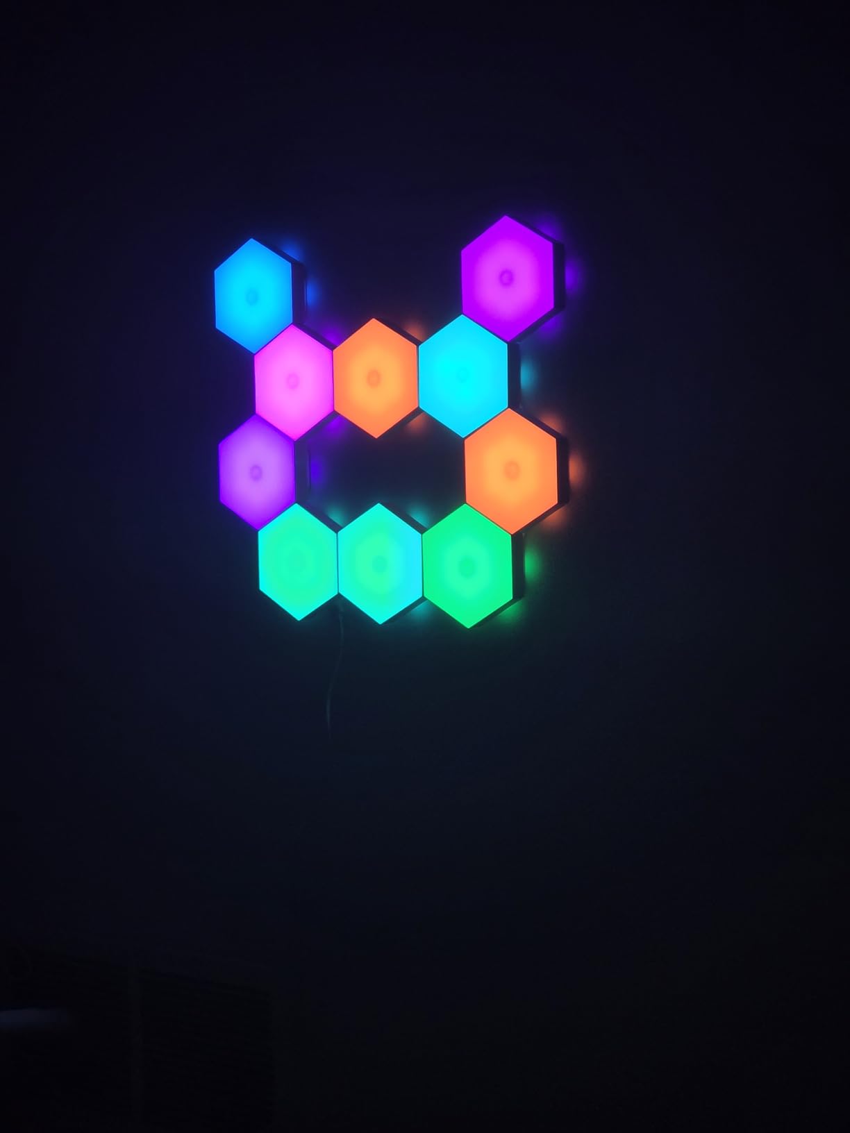 Vcwtty Hexagon Light Panels with Remote, 13 Colors, 10 Pack customer photo 1
