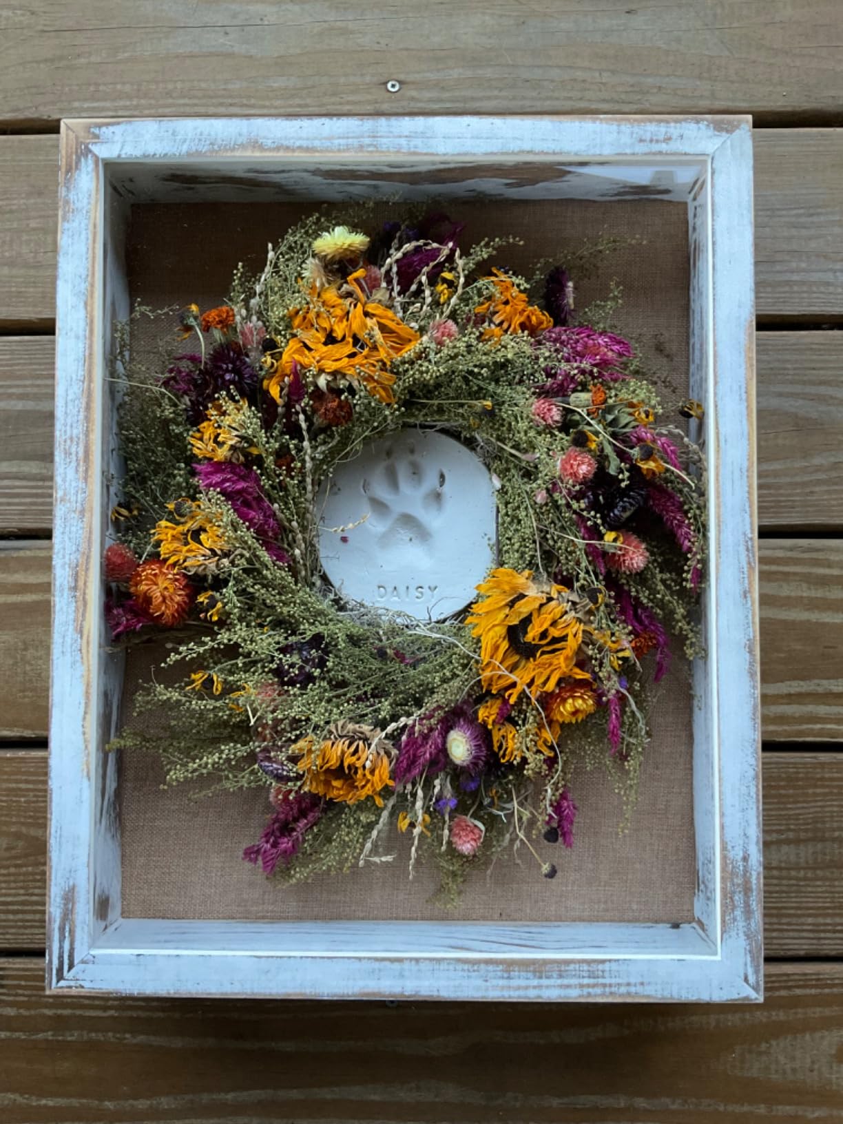 Deep Shadow Box Frame 11x14, Hinged Shadow Box with Door, Front Opening Shadow Boxes Display Cases for Collectibles Flowers Antique Bridal Bouquet Ticket Stub - Walnut customer photo 1