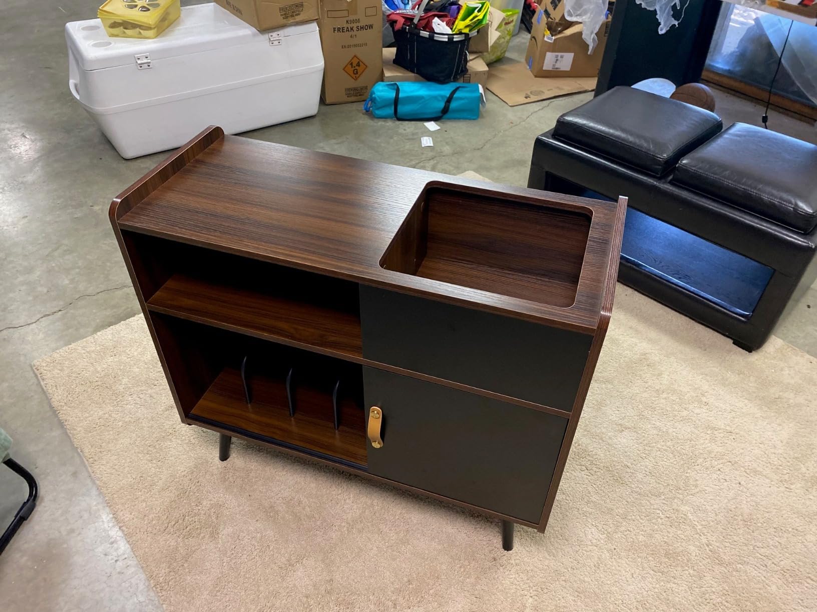 GDLF Record Player Stand with Vinyl Storage, Turntable Stand Cabinet customer photo 1