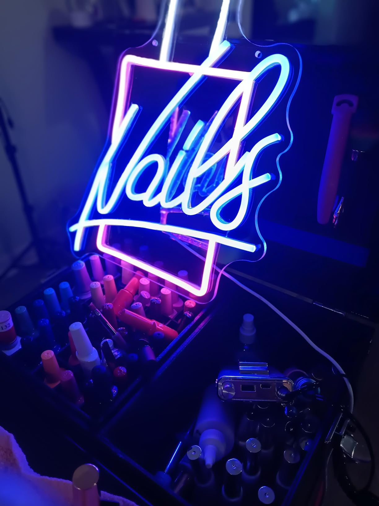 Live Music Neon Sign Pink Blue Letter LED Light for Bar Music Room Decor customer photo 1