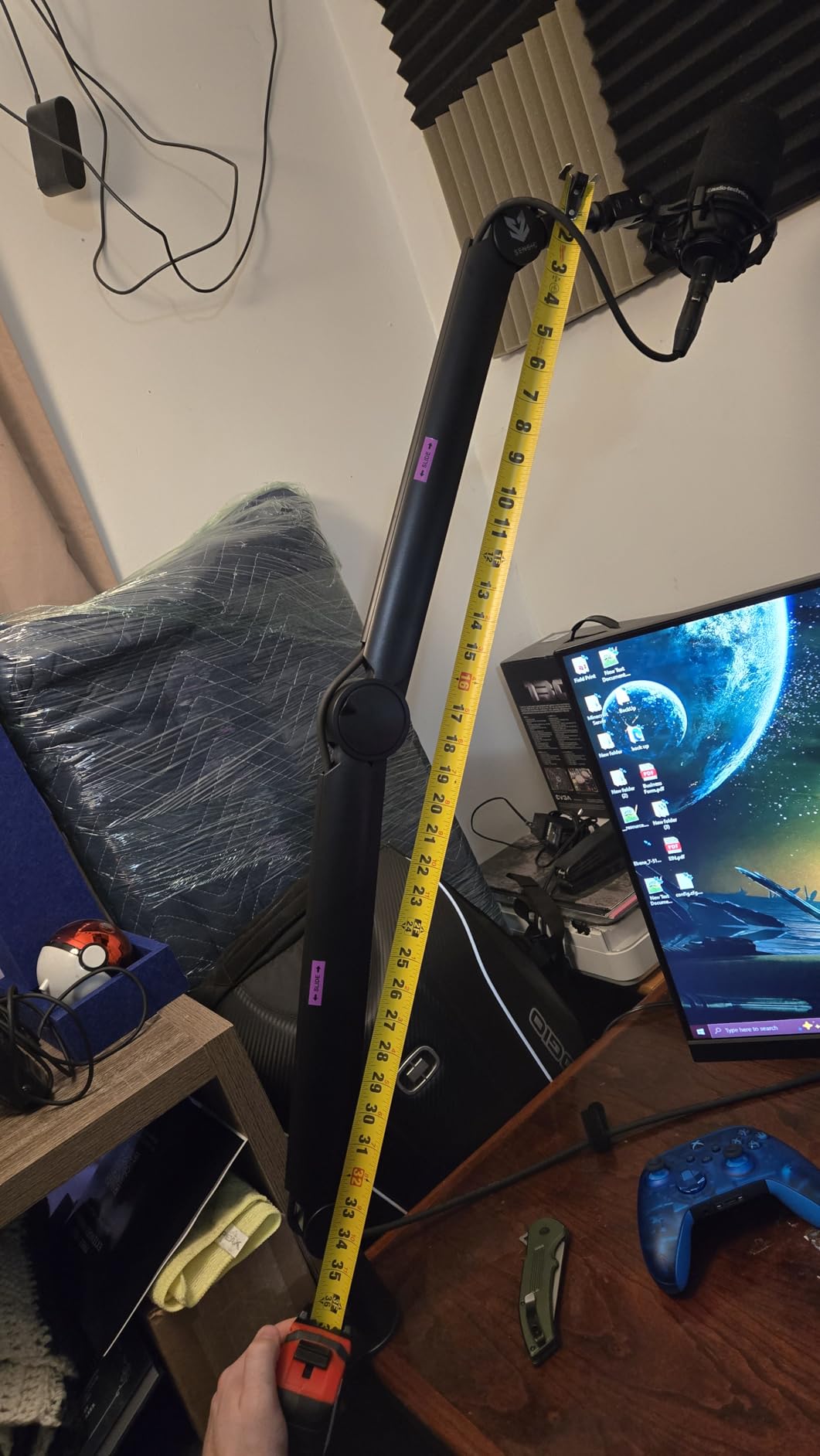 Sensic SA-30 Microphone Boom Arm, 360° Rotatable Mic Stand with 6 inch riser, Microphone Holder with 1/4