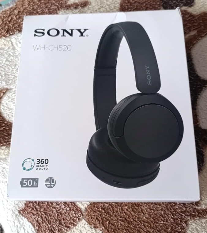 Sony WH-CH520 Wireless On-Ear Bluetooth Headphones with Microphone, Black | Comfortable Lightweight Design, Up to 50 Hrs Battery with Quick Charging, Multipoint Connection, Clear Calls, Swivel design customer photo 1