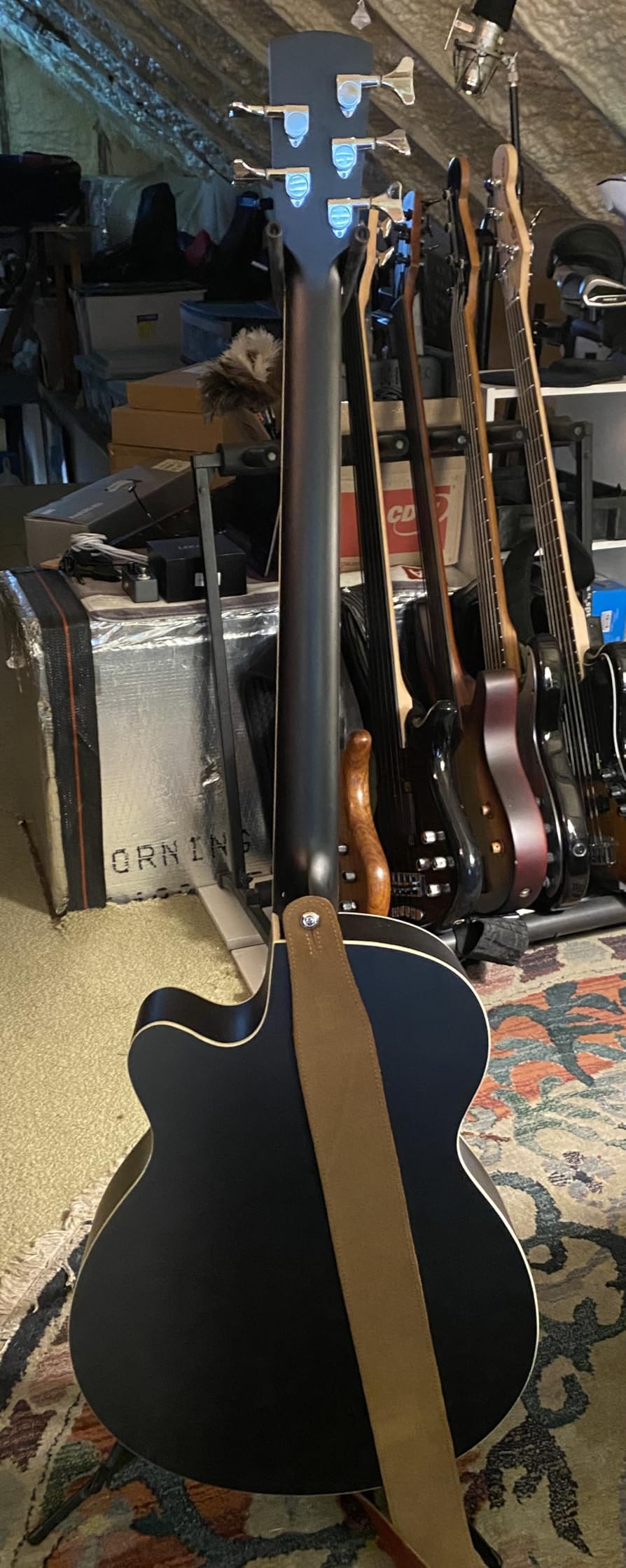 TARIO 5 String Electric Acoustic Bass spruce top Mahogany back & sides (Fretted) customer photo 1