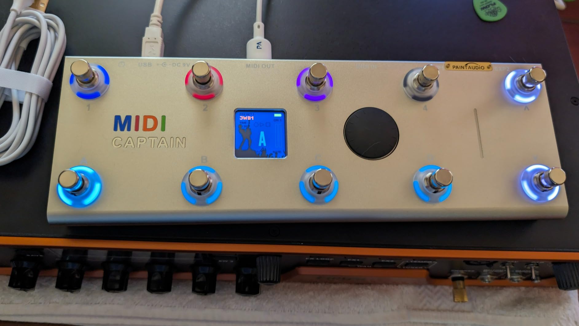 PAINTAUDIO MIDI Captain Foot Controller Multi-Effects Keyboards Synthesizer USB-MIDI musical software Bias with Time Engine Function Support all PC/CC/Note commander 10 Foot Switches customer photo 1