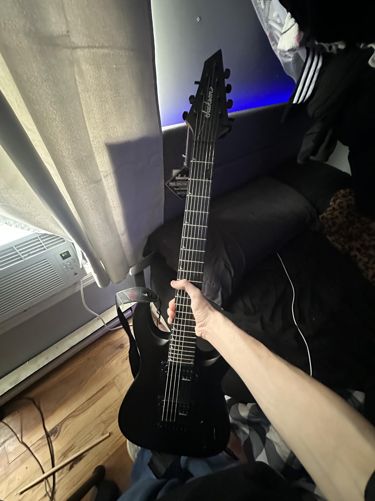 Jackson JS Series Dinky Arch Top JS22-7 DKA HT 7-String Electric Guitar - Satin Black Bundle with Cable, Tuner, Strap, Picks, and Austin Bazaar Instructional DVD customer photo 2