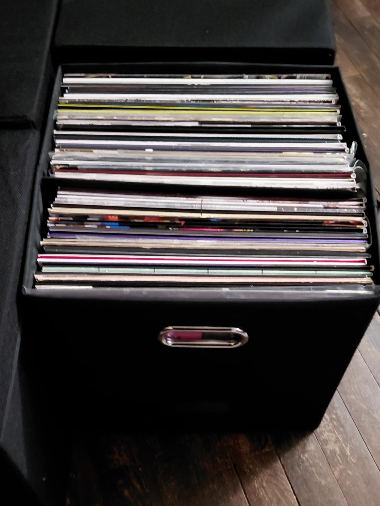 Sturdy Vinyl Record Storage Box - Album Storage Holds up 50+ Single Record customer photo 1