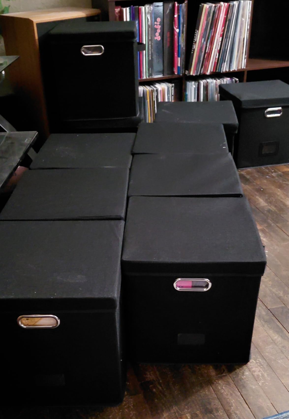 Sturdy Vinyl Record Storage Box - Album Storage Holds up 50+ Single Record customer photo 2