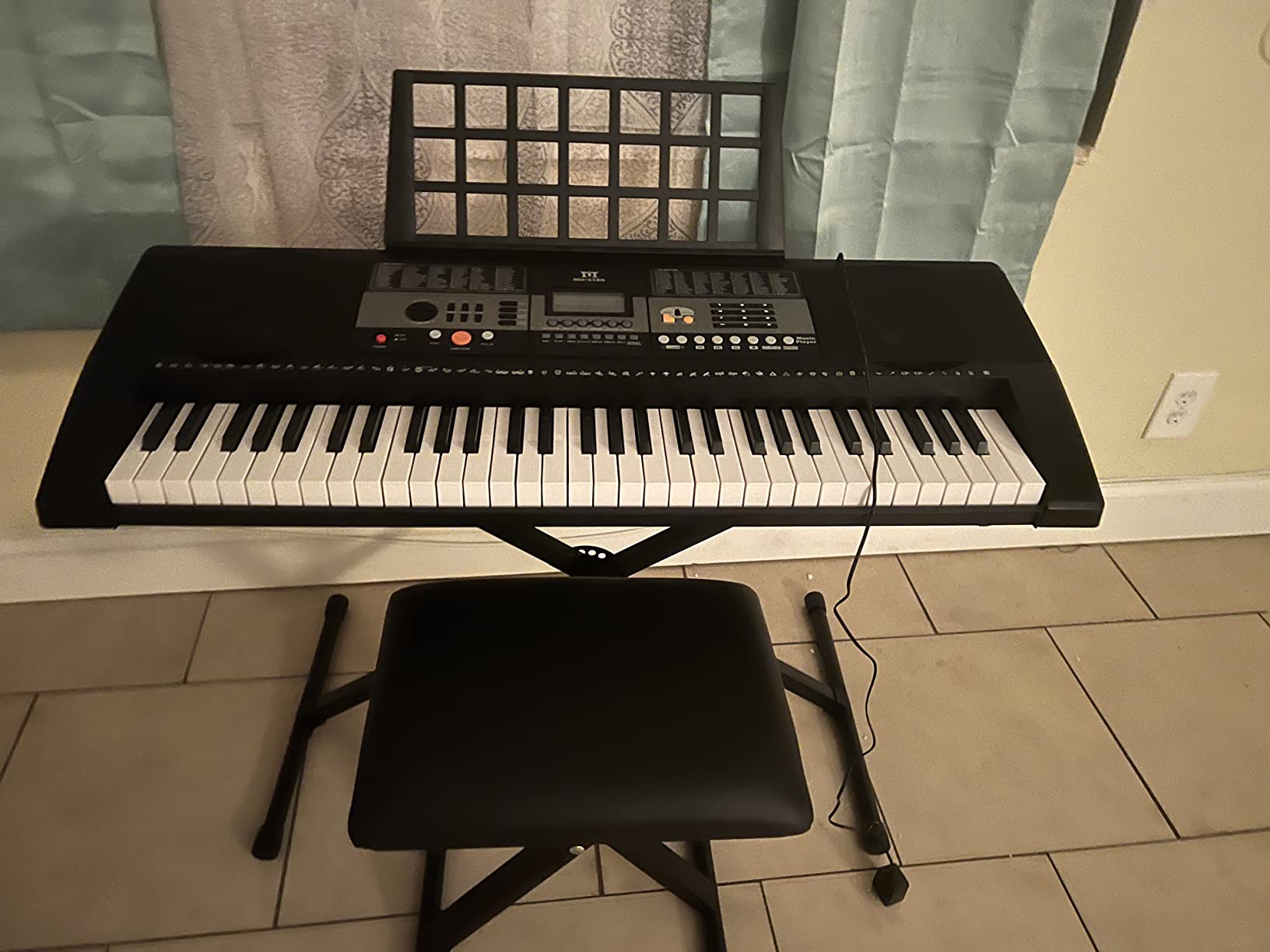 MUSTAR 61 Key Piano Keyboard, Electric Piano Keyboard with Lighted Up Keys customer photo 2