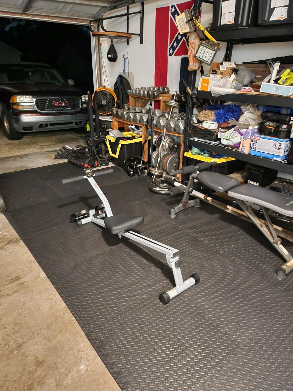 Sunny Health & Fitness Compact Hydraulic Rower with 12-Level Resistance customer photo 2