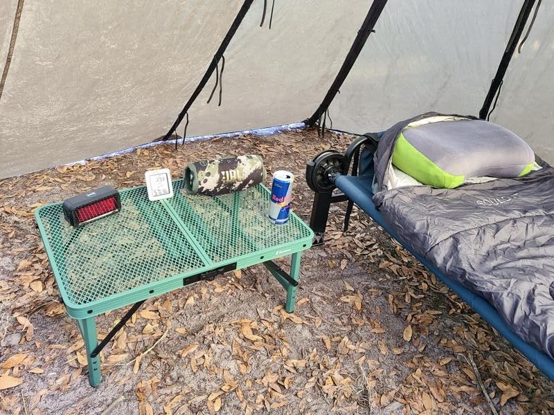4 Ft Metal Folding Table, Folding Grill Table with 16.5/26 in Heights customer photo 2