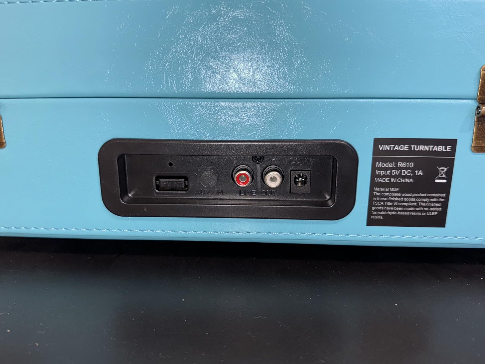 Retrolife Record Player 3 Speed Suitcase Design Bluetooth Playback, Blue customer photo 1
