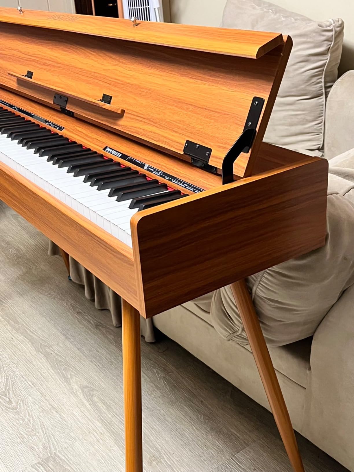 UISCOM 88 Key Weighted Home Digital Piano,Wooden Desk Keyboard,Triple-Pedal customer photo 2