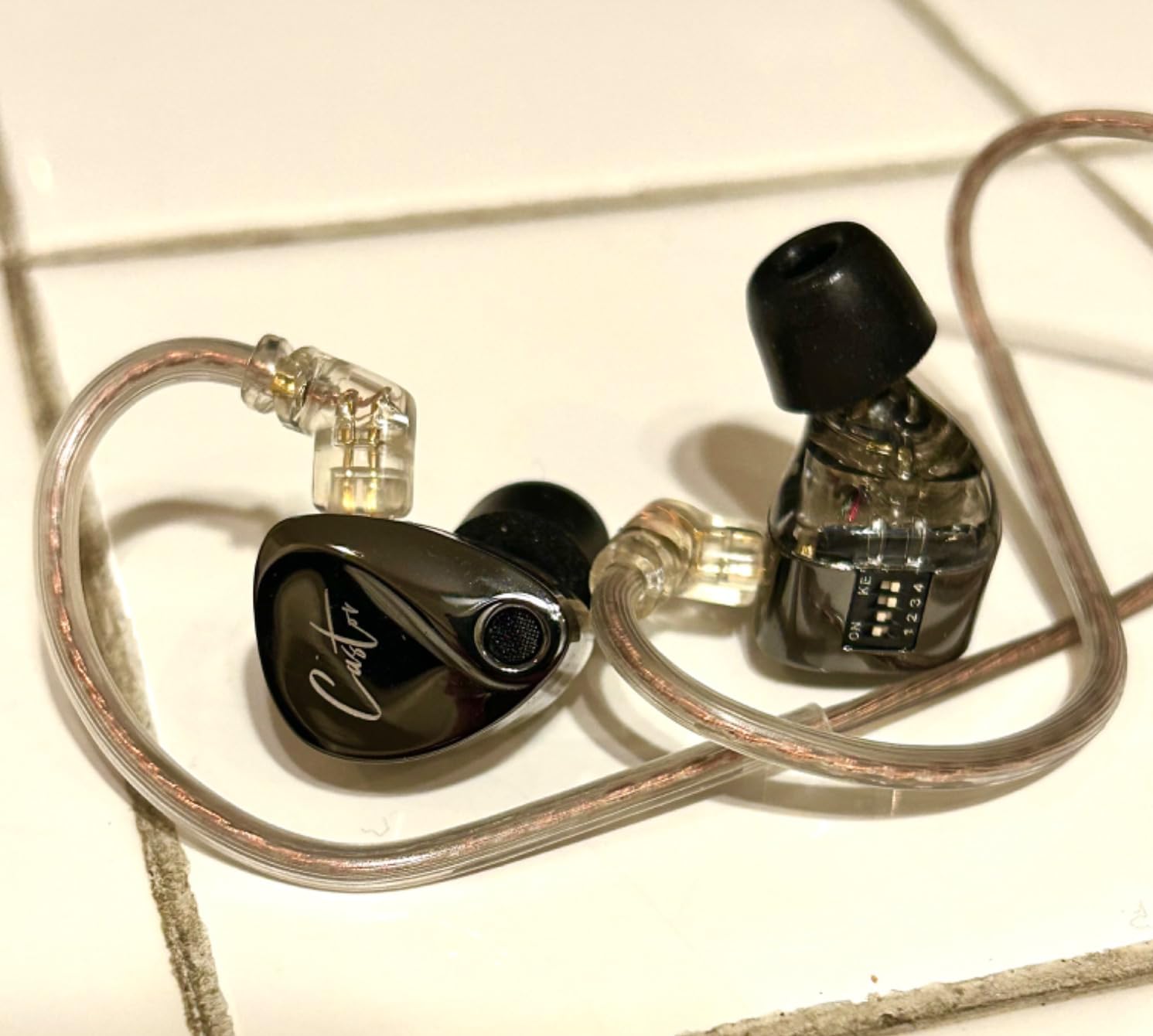 in Ear Monitor Headphones, KZ Castor Improved Bass HiFi Earphone Sound Tunable Noise Isolating IEMs, Dual-Dynamic Driver Wired Earbuds with Detachable Cable for Singers Musicians customer photo 2