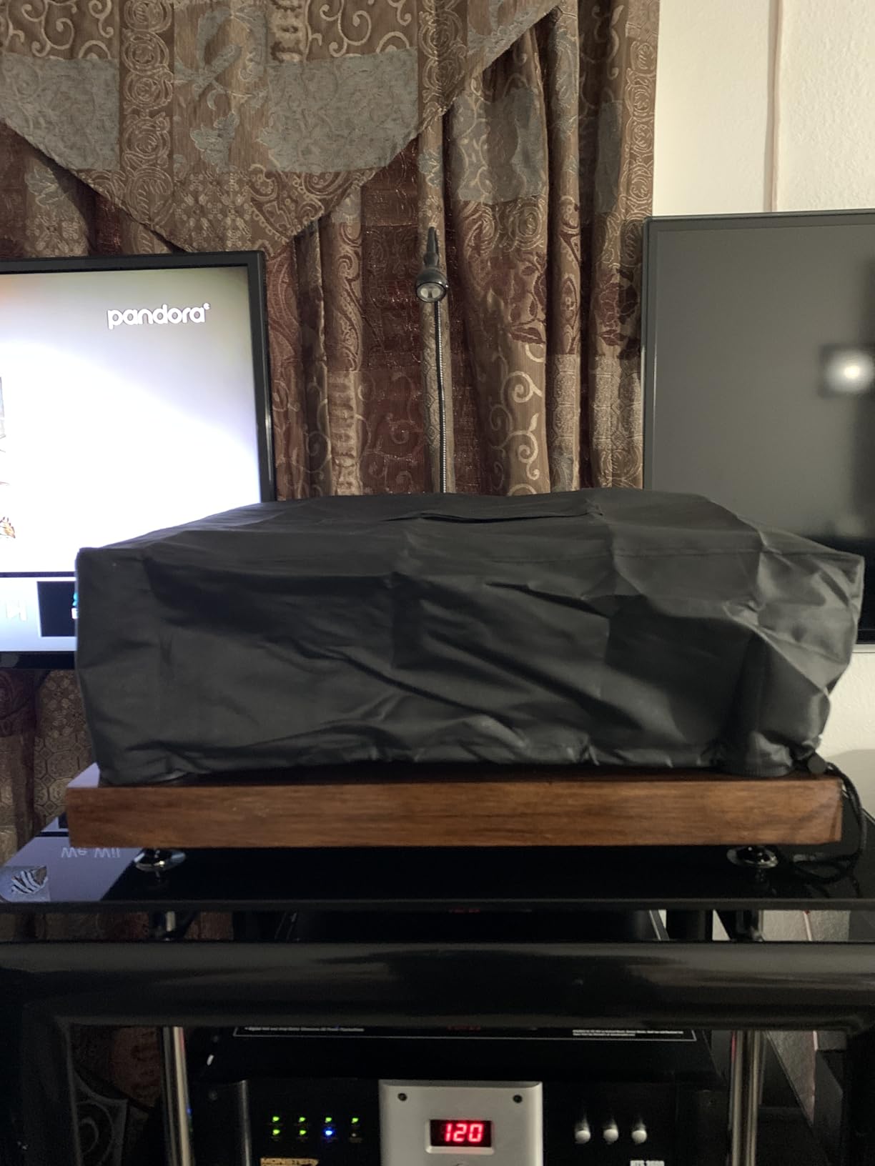 Turntable Dust Cover,Record Player Turntable Cover,Suitable for Most Models of Record Player Turntables SL-Q300/SL-B250 /SL-B260 /SL-BD20 /SL-BD27 /SL-BD35 /SLD-20 /SL-PC11(Black) customer photo 1