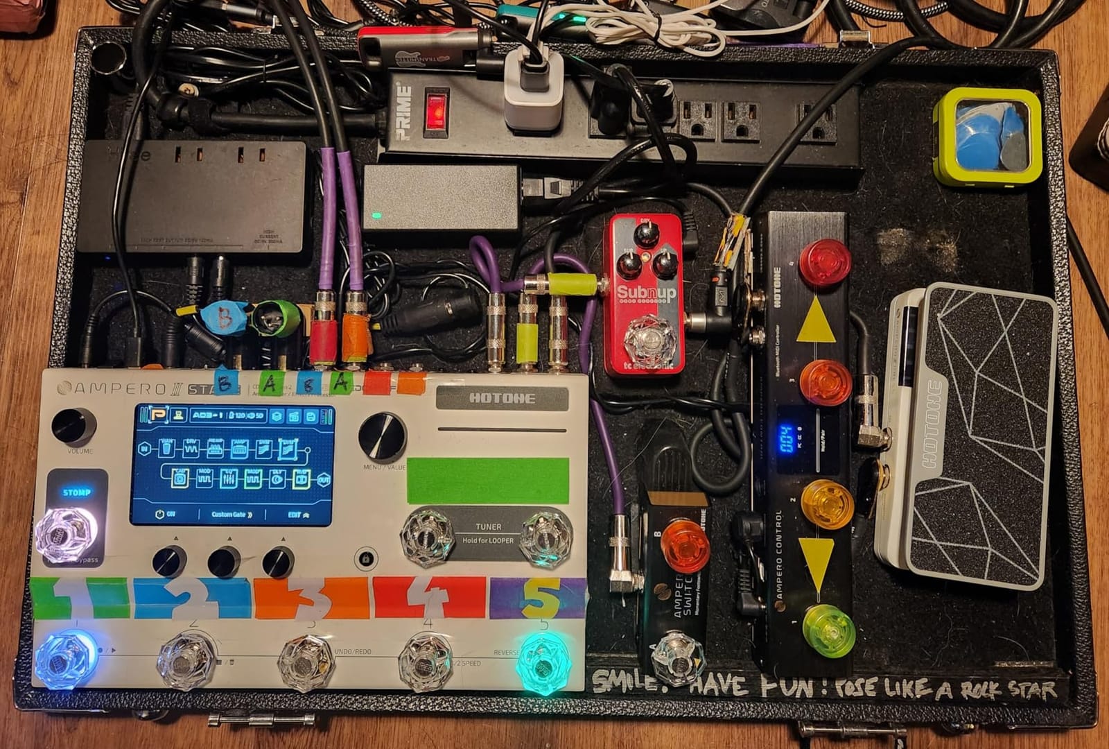 HOTONE Multi-Effects Pedal Dual Effect Chains with FX Loop MIDI I/O Stereo OTG USB Audio Interface Touch Screen Ampero II Stage(Include 10 PCS Additional Footswitch Toppers By VOLKTONE) customer photo 2