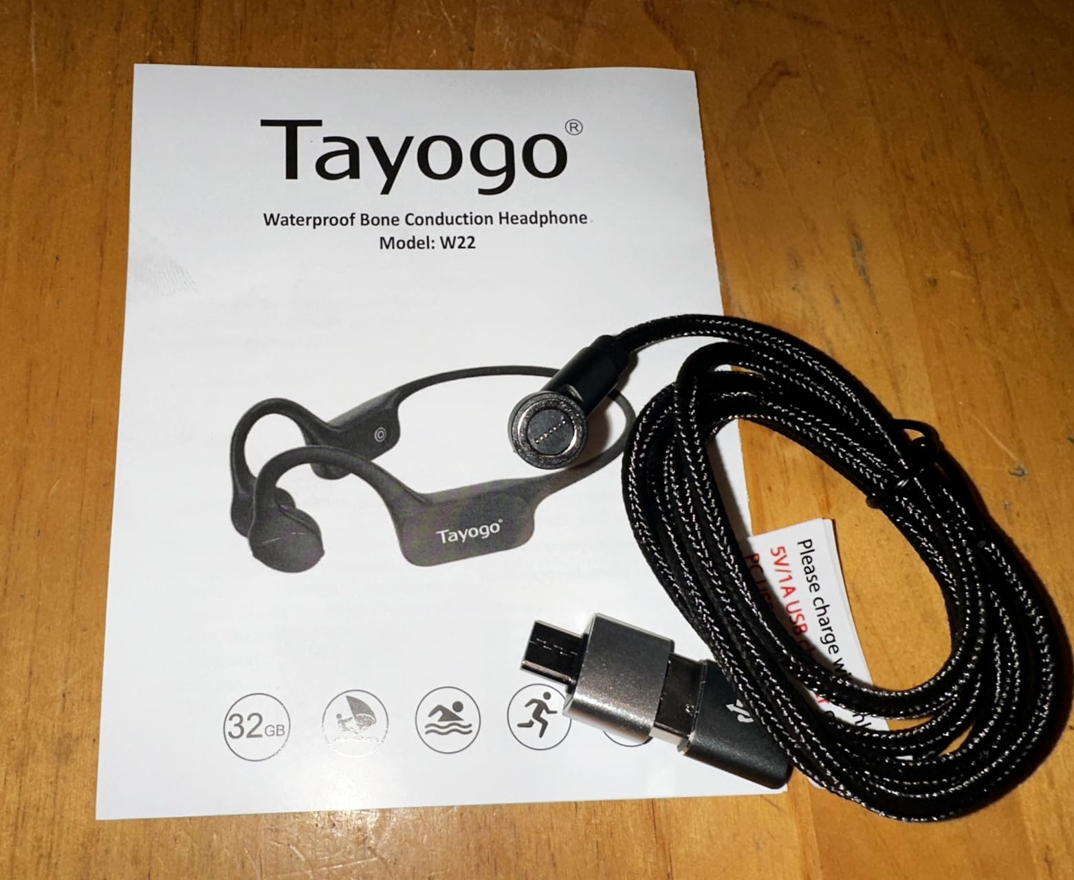 Tayogo Swimming Headphones, Bone Conduction Open-Ear Headphones for Swimming, 32GB MP3 Player & Bluetooth 5.4, Underwater Swimming Headphones, Earbuds Underwater for Running Cycling Workout (Black) customer photo 2