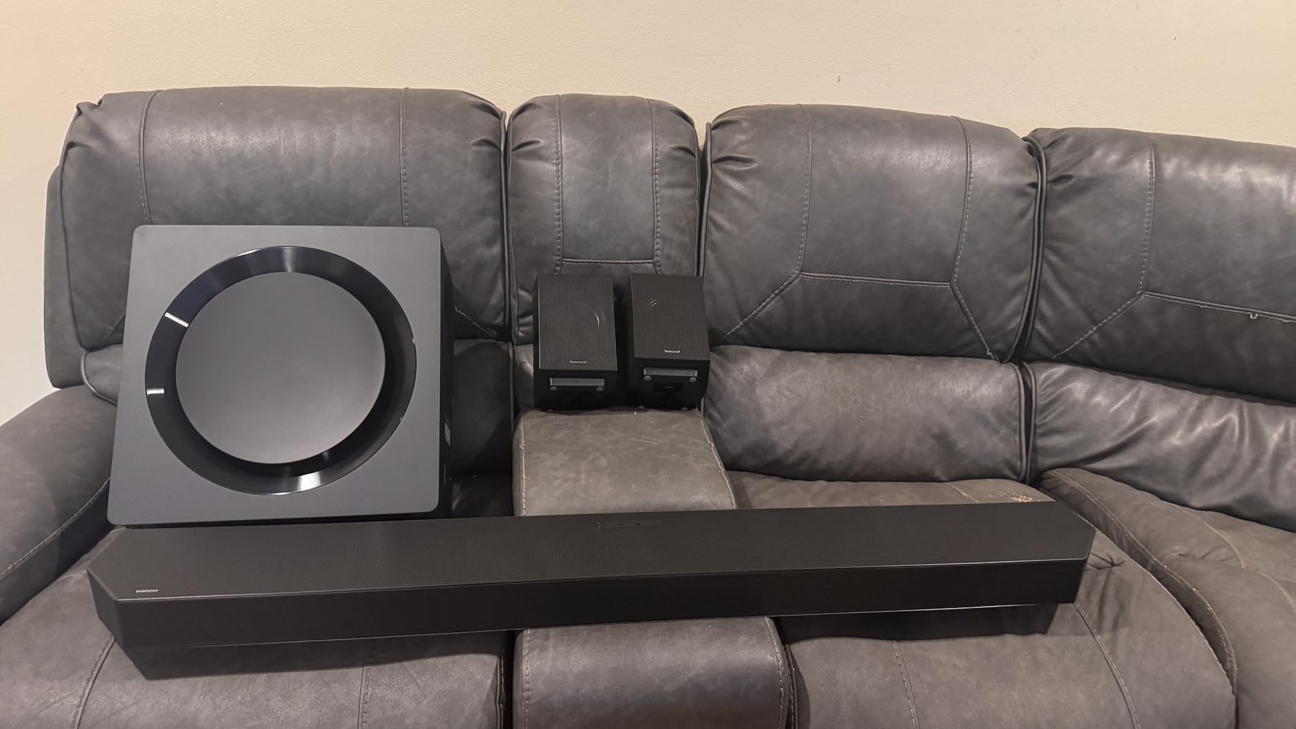 SAMSUNG Q990D 11.1.4ch Soundbar w/Wireless Dolby Atmos Audio, Rear Speaker Included, Q-Symphony, SpaceFit Sound Pro, Adaptive Sound, Game Mode Pro with Alexa Built-in, HW-Q990D/ZA customer photo 2