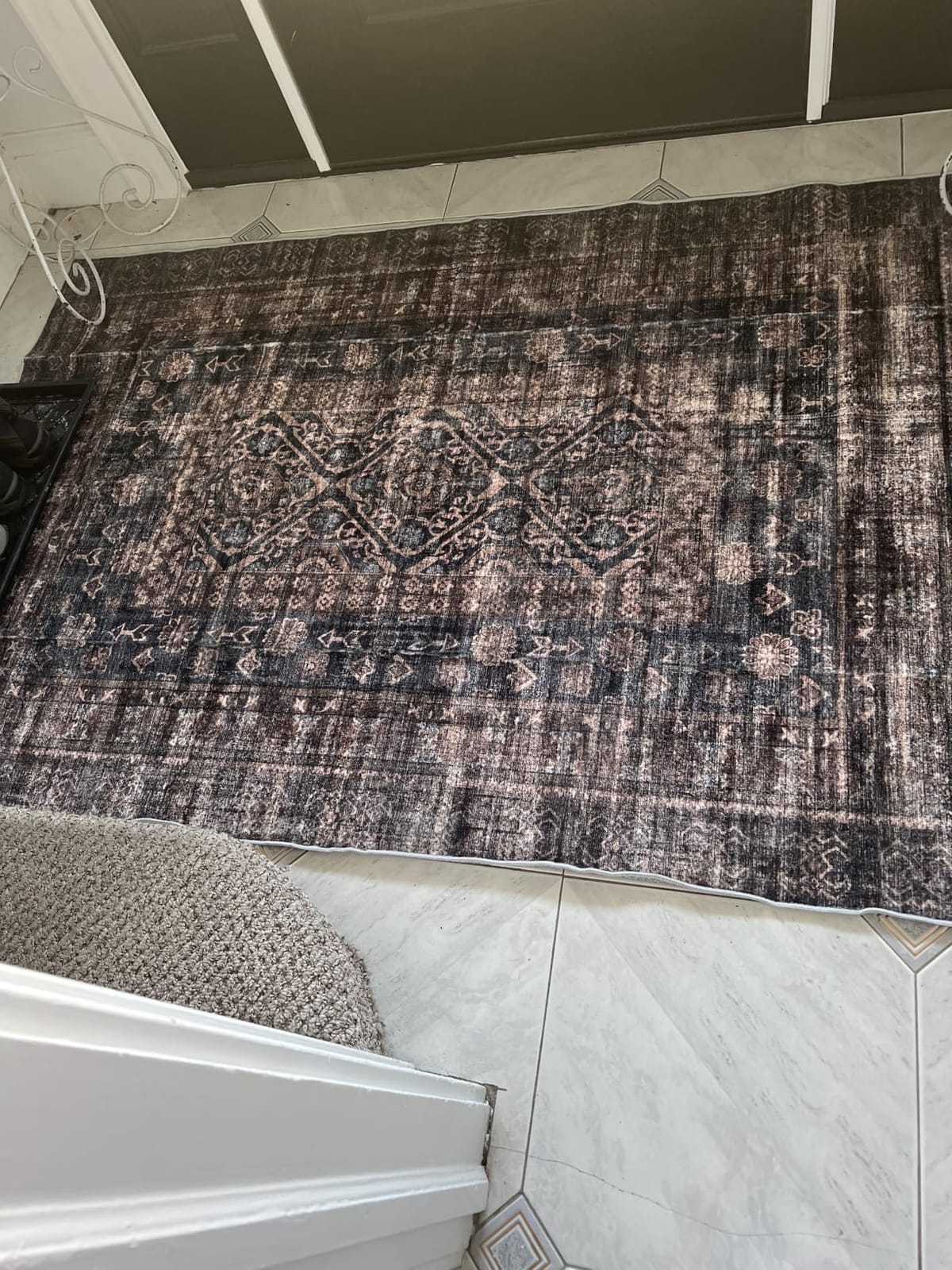 CHAMPLANT Washable Area Rug 8'x10' Boho Chic Medallion Distressed Design Non-Shedding Easy Care Ideal for High Traffic Areas in Living Room Bedroom Office Coffee Table Large Carpet customer photo 1