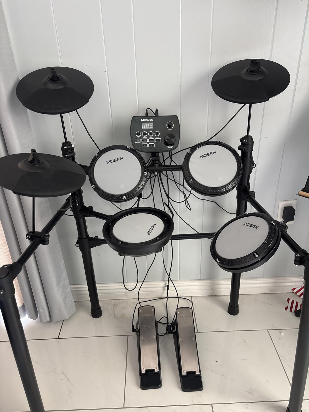 MOSEN Quiet Electric Drum Set Beginner,195+ Sounds & 25 Drum Kits,MED-X3 customer photo 1