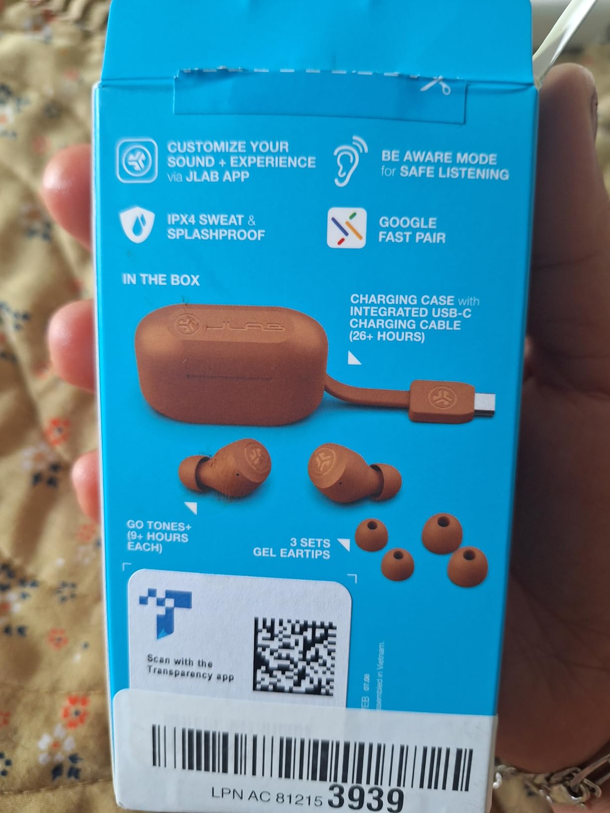 JLab Go Air Pop+ Earbuds, Dual Connect, EQ3 Sound, Tones 1615 customer photo 1