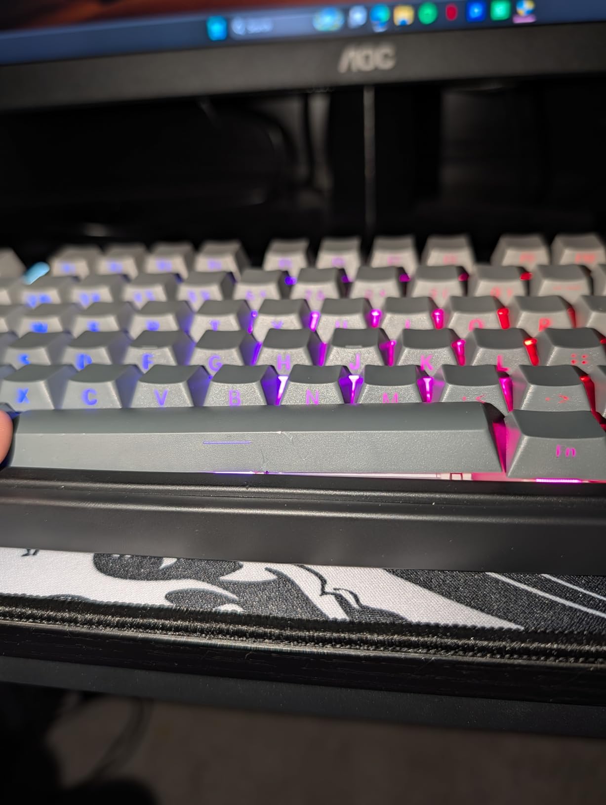 AULA F75 Pro Wireless Mechanical Keyboard,75% Hot Swappable Custom Keyboard with Knob,RGB Backlit,Pre-lubed Reaper Switches,Side Printed PBT Keycaps,2.4GHz/USB-C/BT5.0 Mechanical Gaming Keyboards customer photo 1
