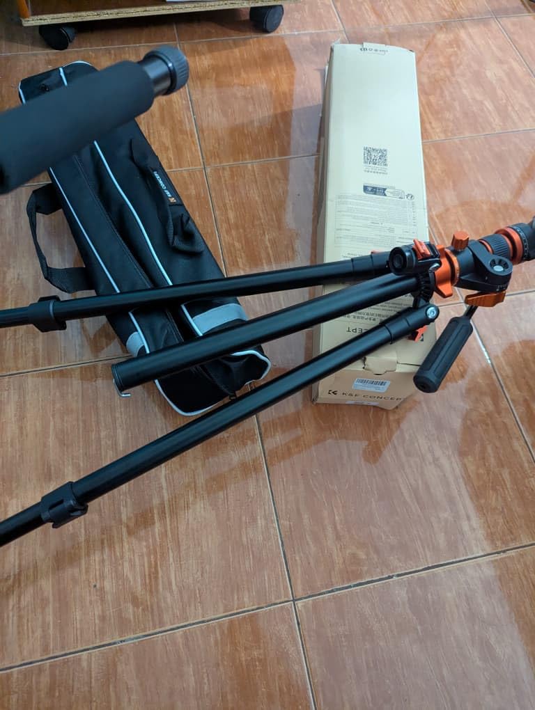 K&F CONCEPT 90''/230cm Horizontal Fluid Head Camera Tripod customer photo 2