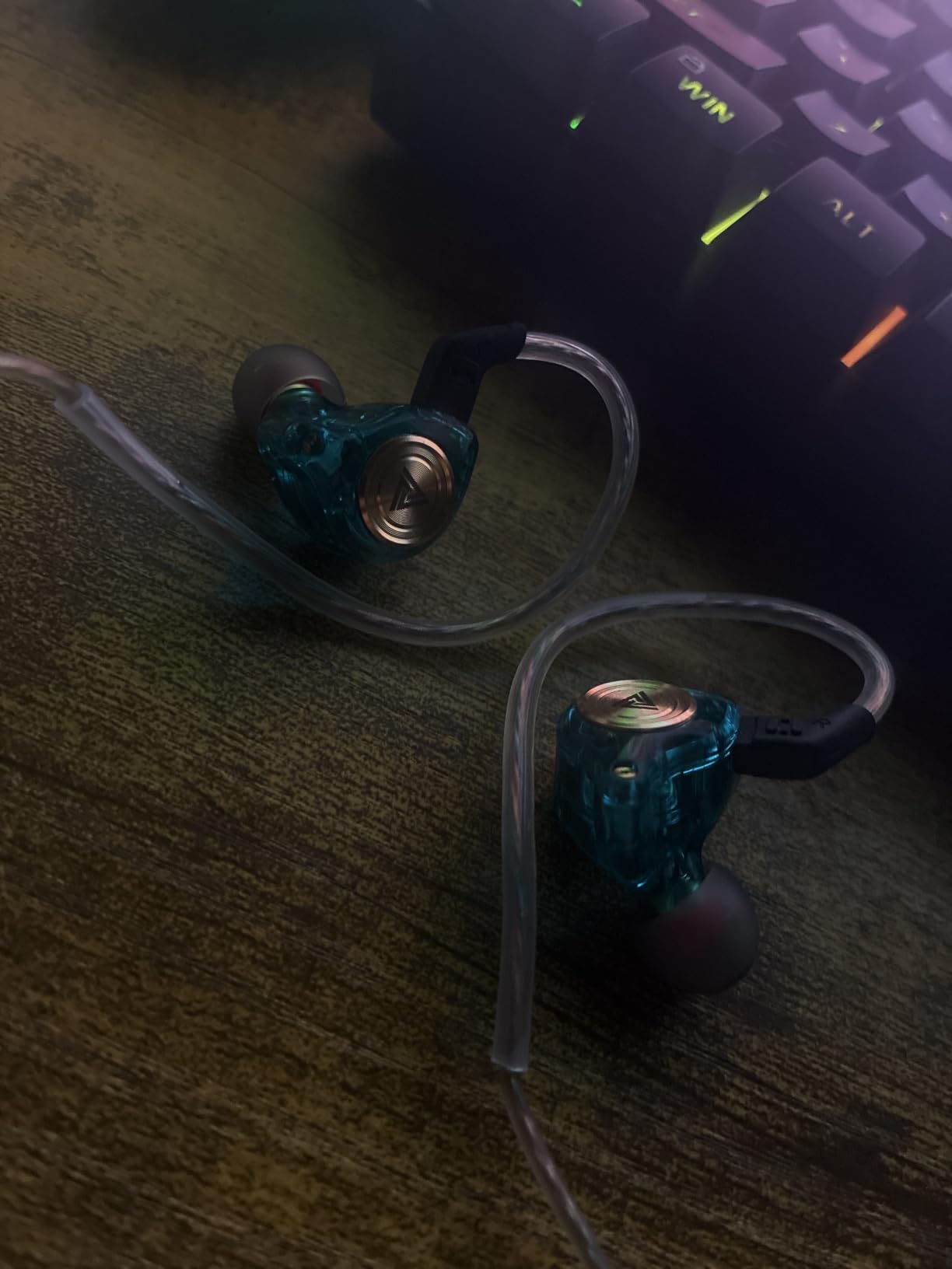 Wired Gaming Earbuds, Ak3file in Ear Monitors, Deep Bass Sound Wired Earbuds, HiFi in Ear Headphones with 1DD 10mm Dynamic Driver, IEM for Music Gaming Video Calling (White) customer photo 2