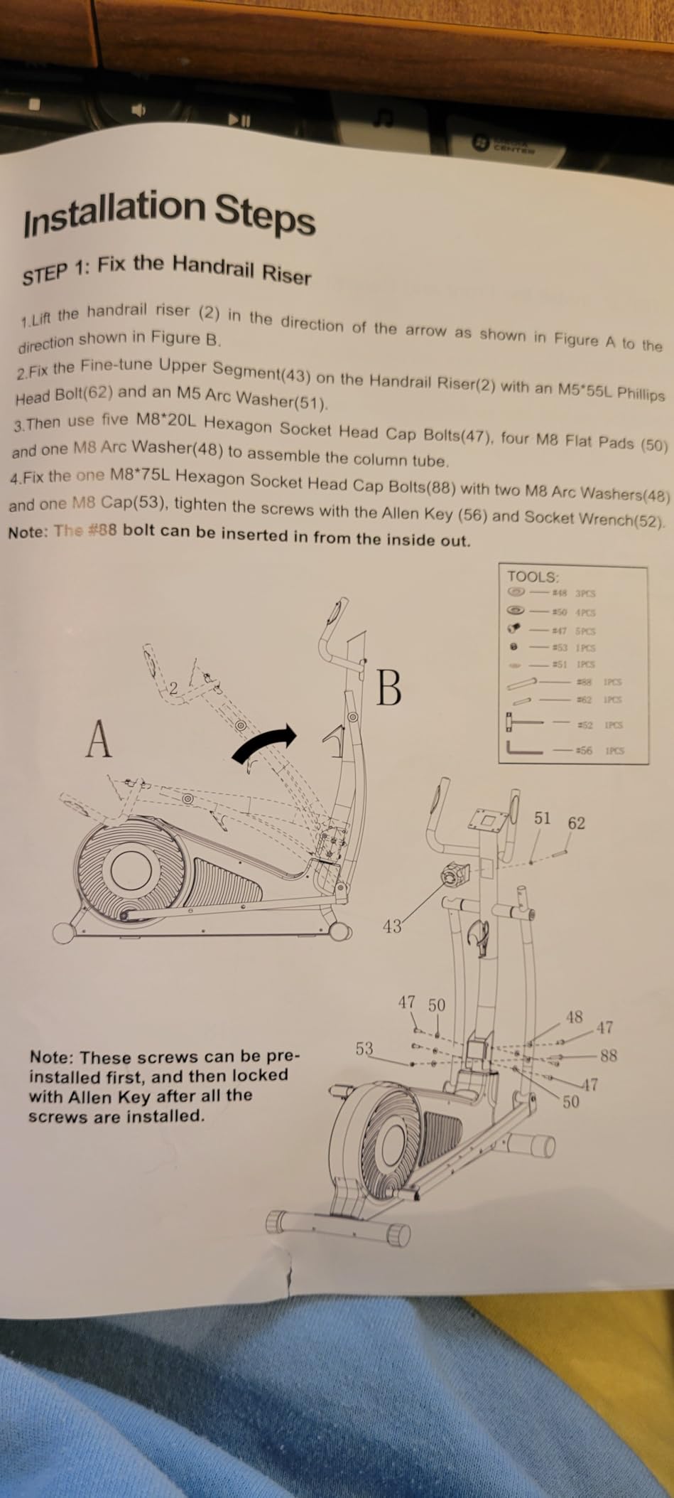 pooboo Elliptical Machine, Elliptical Exercise Machine with 16-Level Resistance&Quiet Magnetic Driving System, Elliptical Machine for Home with LCD Monitor,15-17IN Stride customer photo 2