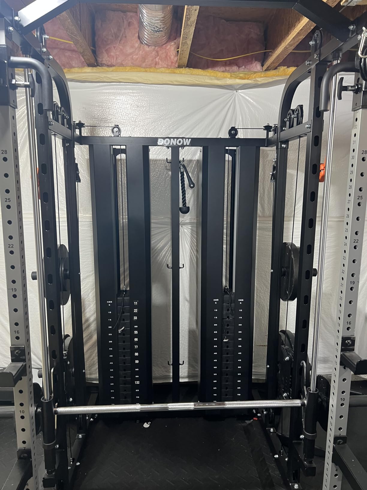 DONOW Smith Machine with Weight Stacks Home Gym System Cable Crossover customer photo 2