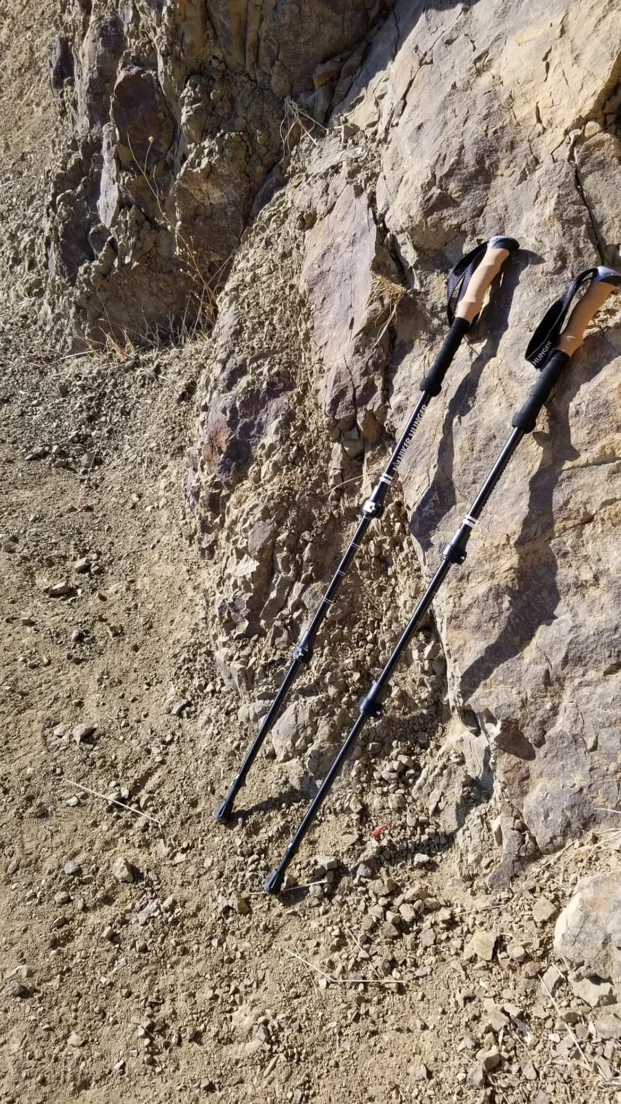 Premium Foldable Hiking Poles by USA Brand - Adjustable, Lightweight Trekking Poles Made of Aircraft Aluminum, Metal Locks Cork EVA Grips customer photo 1