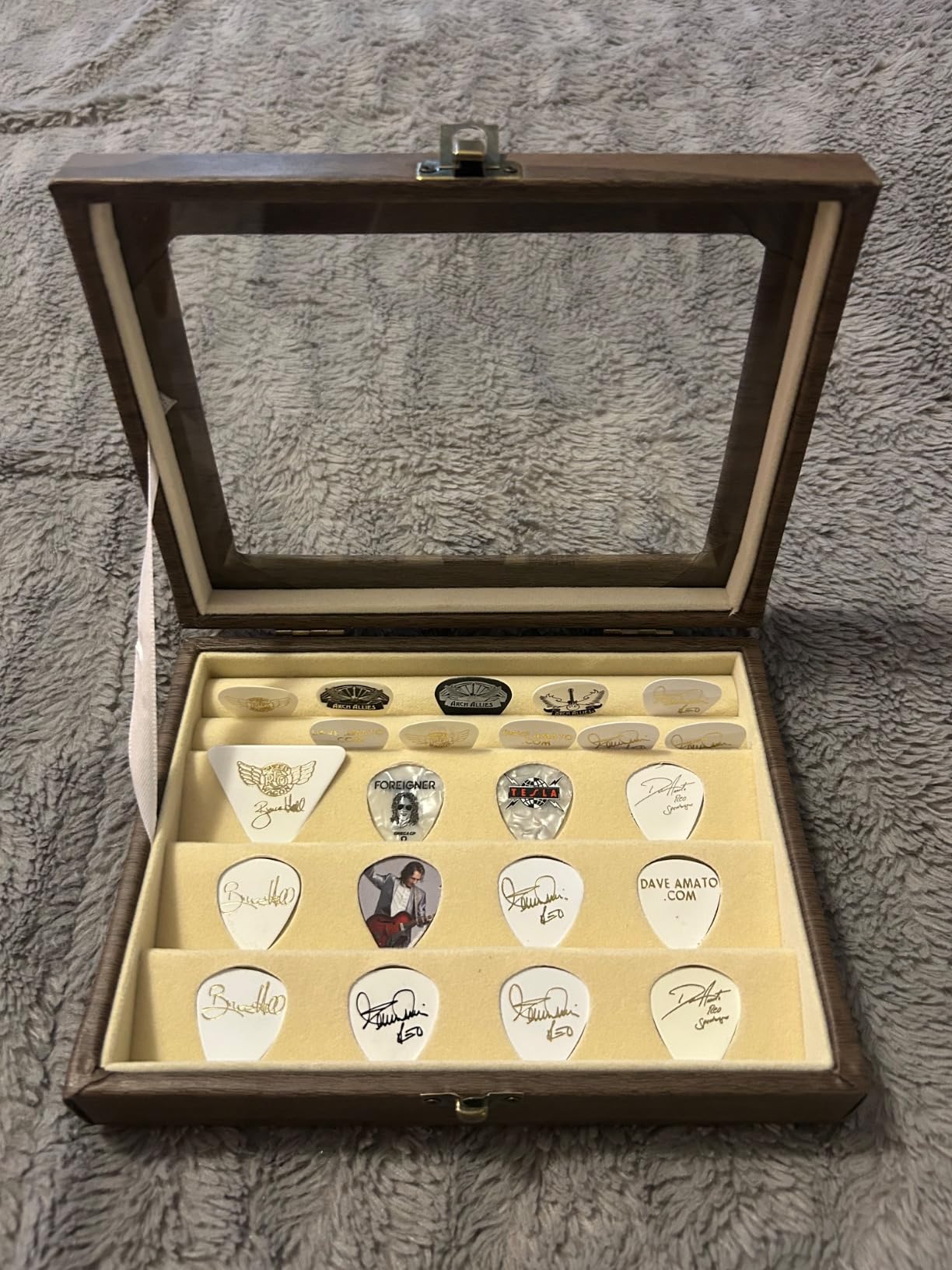 Guitar Pick Holder Case with 12-Grid for Guitar Players Fits 12-30 Guitar Picks Storage,Clear Guitar Pick Display Case with Dual Function of Display and Storage,All Size Picks Storage customer photo 2