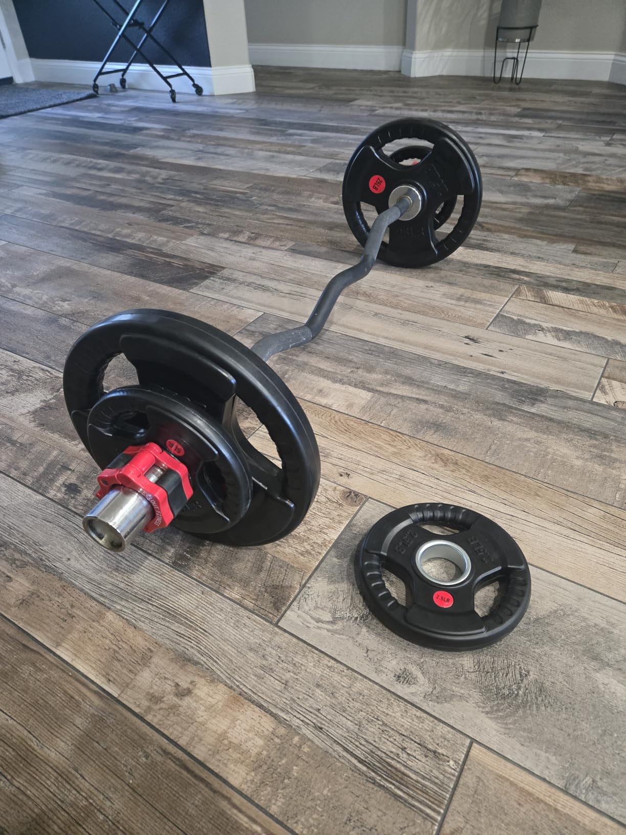 GIKPAL Olympic Weight Plates, 2-Inch Rubber Coated for Strength Training customer photo 2
