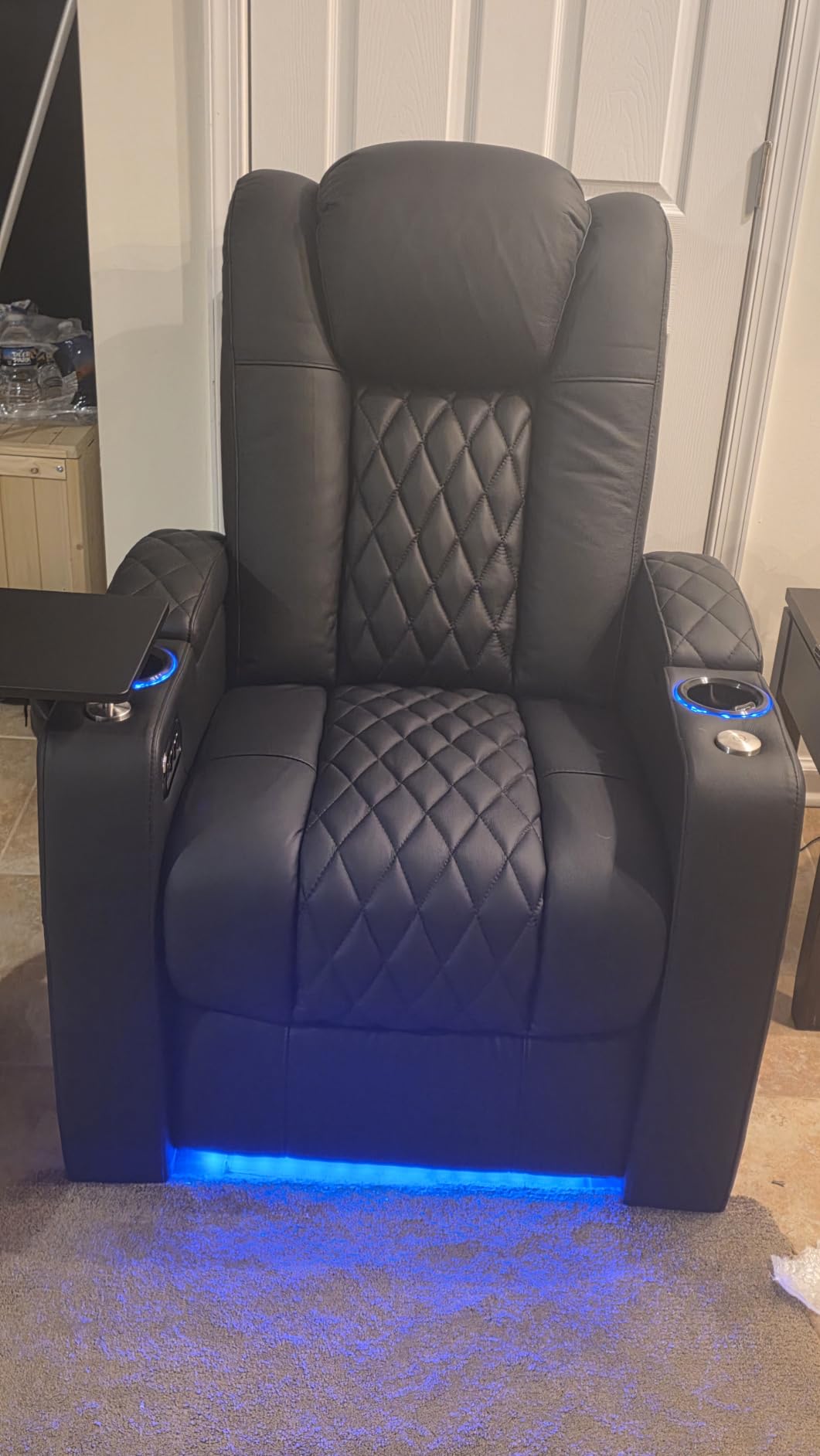 comfiroom Top-Grain Leather Home Theater Seating, Dual-Motor Power Recliner customer photo 1