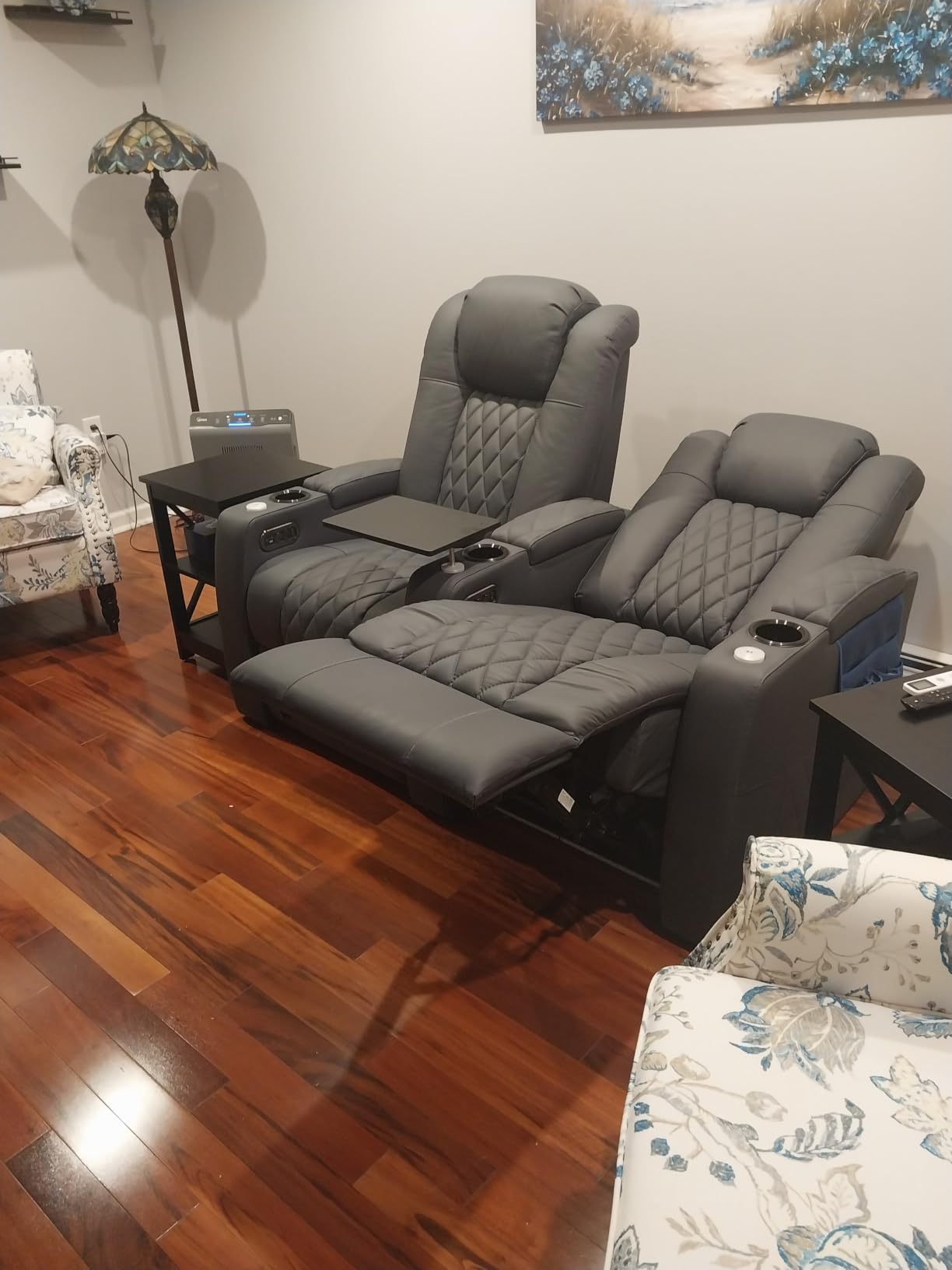 comfiroom Top-Grain Leather Home Theater Seating, Dual-Motor Power Recliner customer photo 2