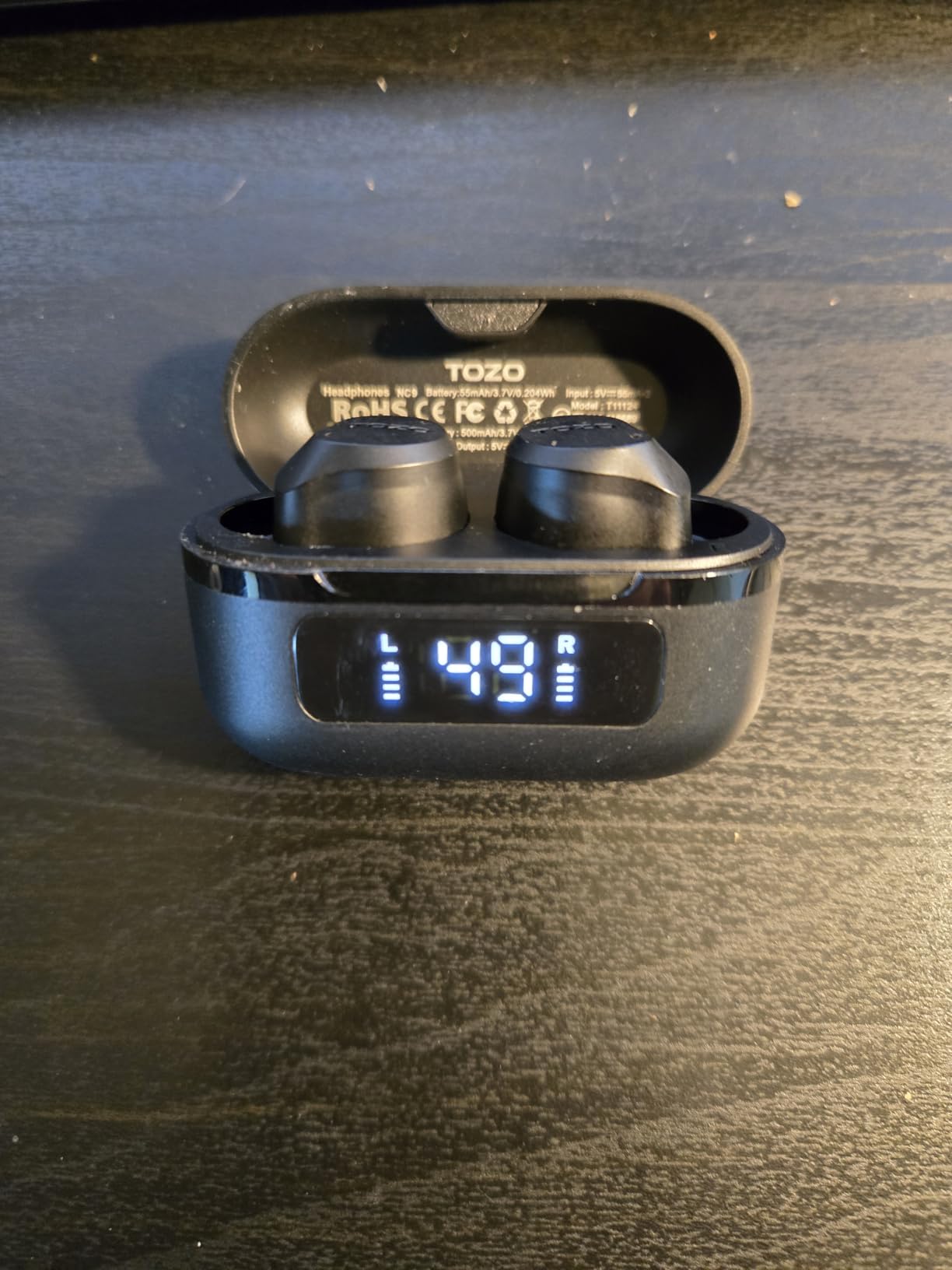 TOZO NC9 Hybrid Active Noise Cancelling Wireless Earbuds, 60H, LED Display customer photo 1