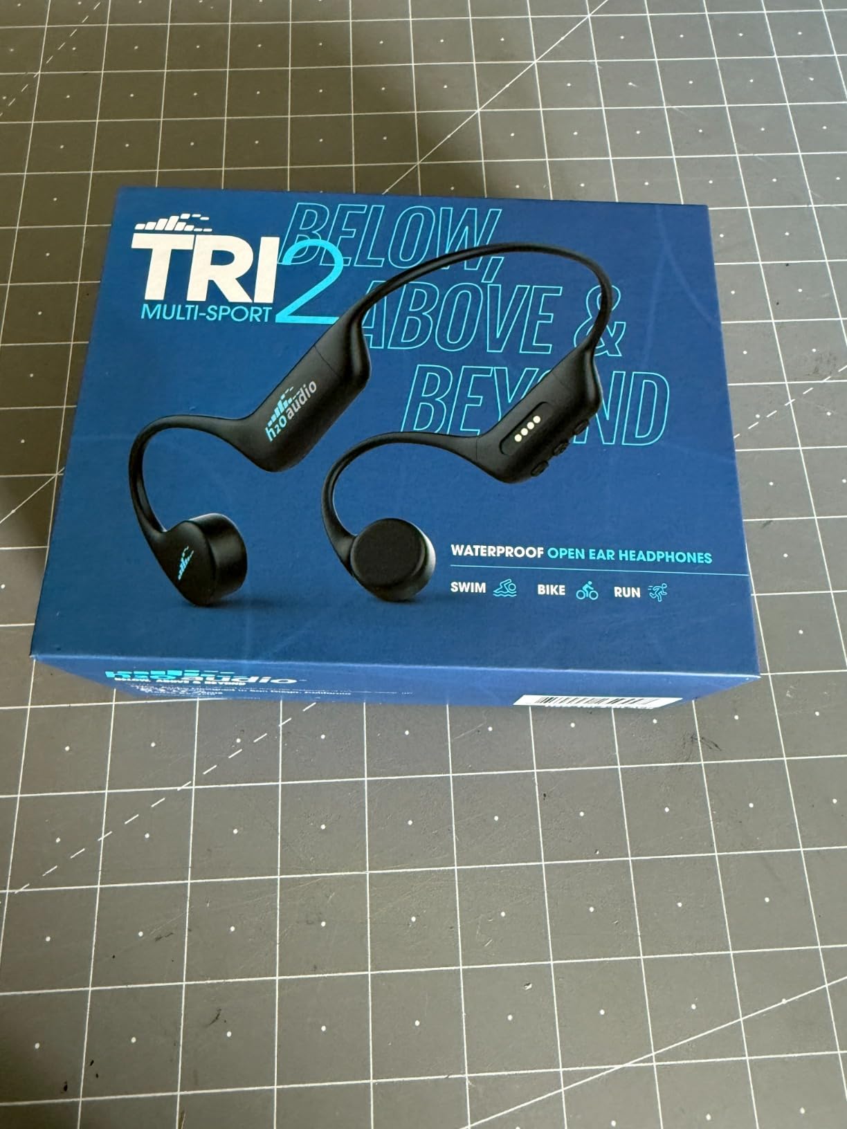 H2O Audio TRI 2 Multisport Waterproof Bone Conduction Open Ear Headphones, Bluetooth 5.3 for Running and Cycling, MP3 Mode for Swimming, 8GB Memory, 8.5-Hour Battery, Black customer photo 1