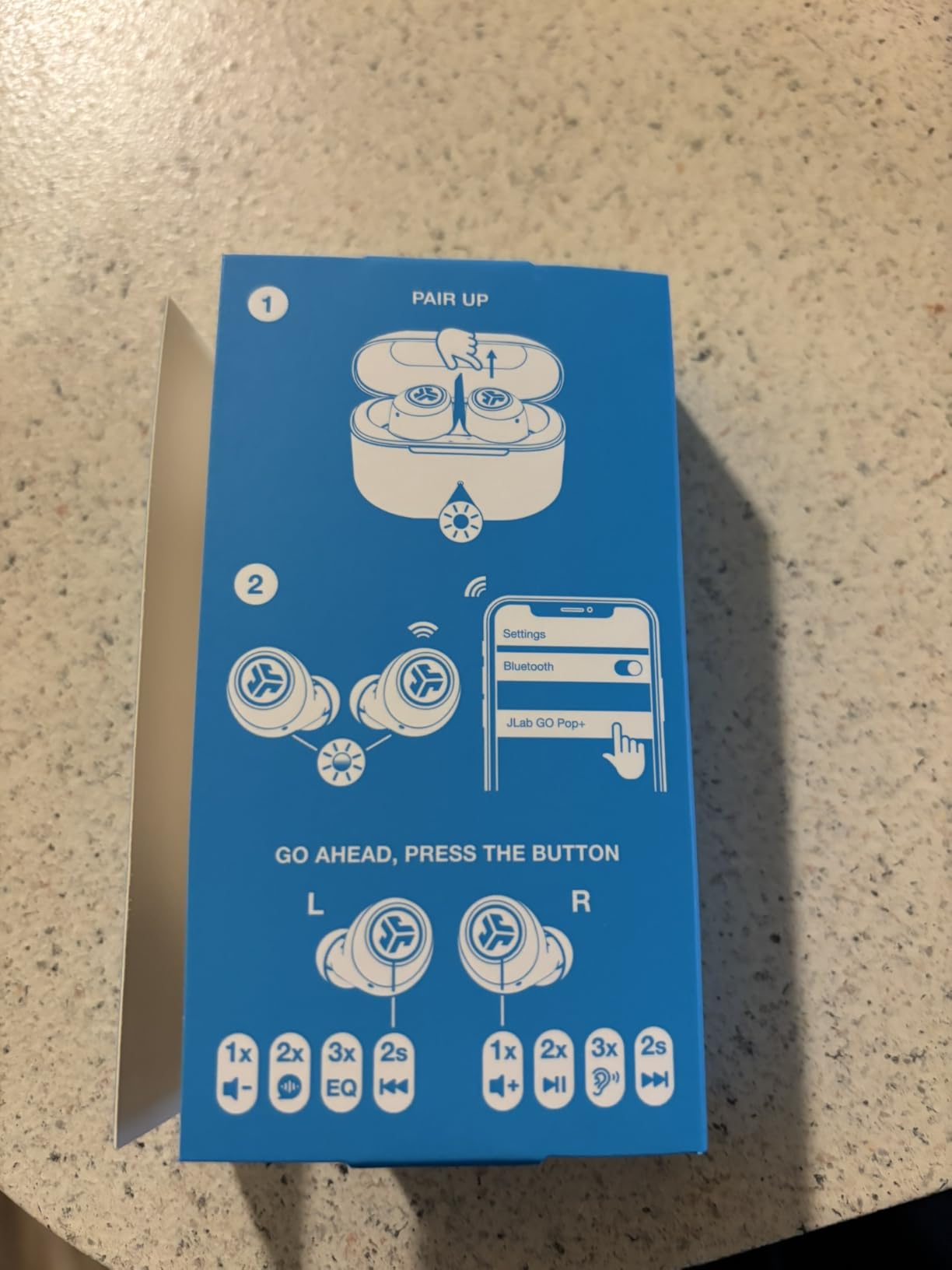 JLab Go Air Pop+ Earbuds, Dual Connect, EQ3 Sound, Clear customer photo 2