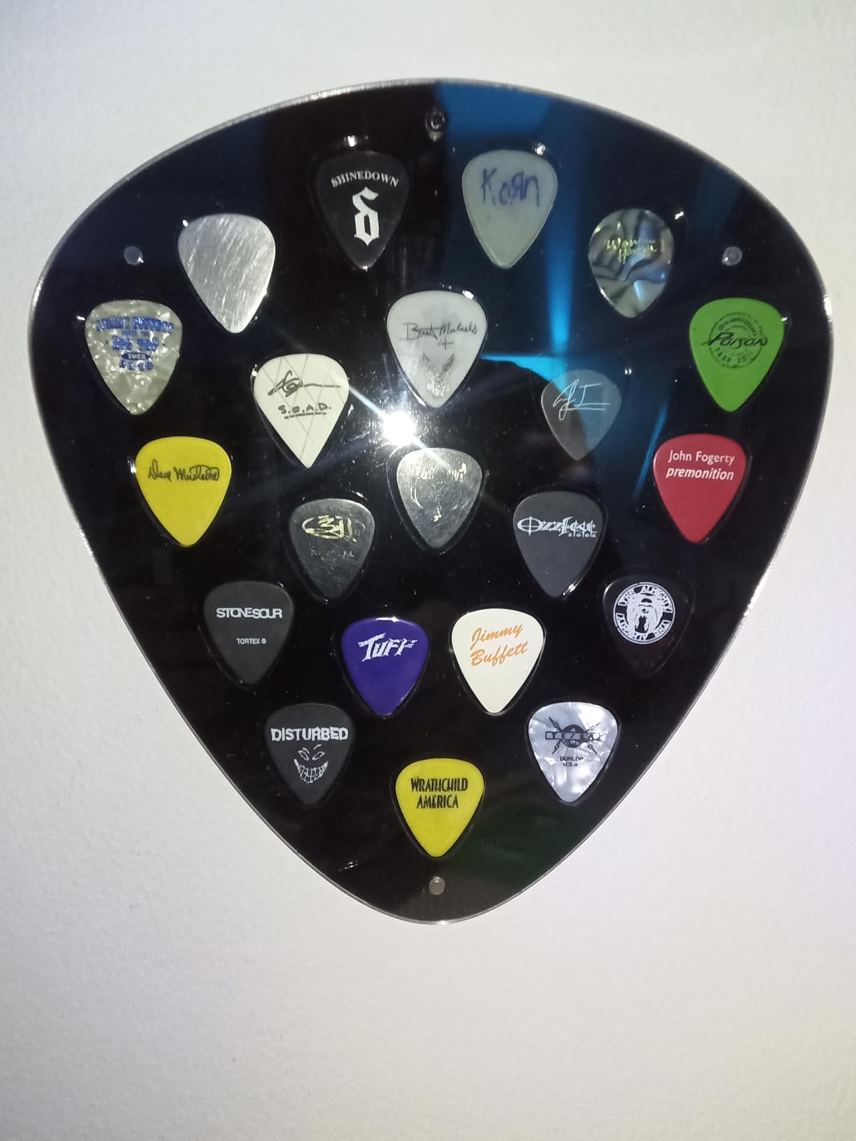 Teenyyou Guitar Pick Display Case Holder Wall Mountable Guitar Pick Storage Holder Case Gifts for Men Music Lovers Players Guitarist Collectible Decoration(Picks, Black-3) customer photo 2