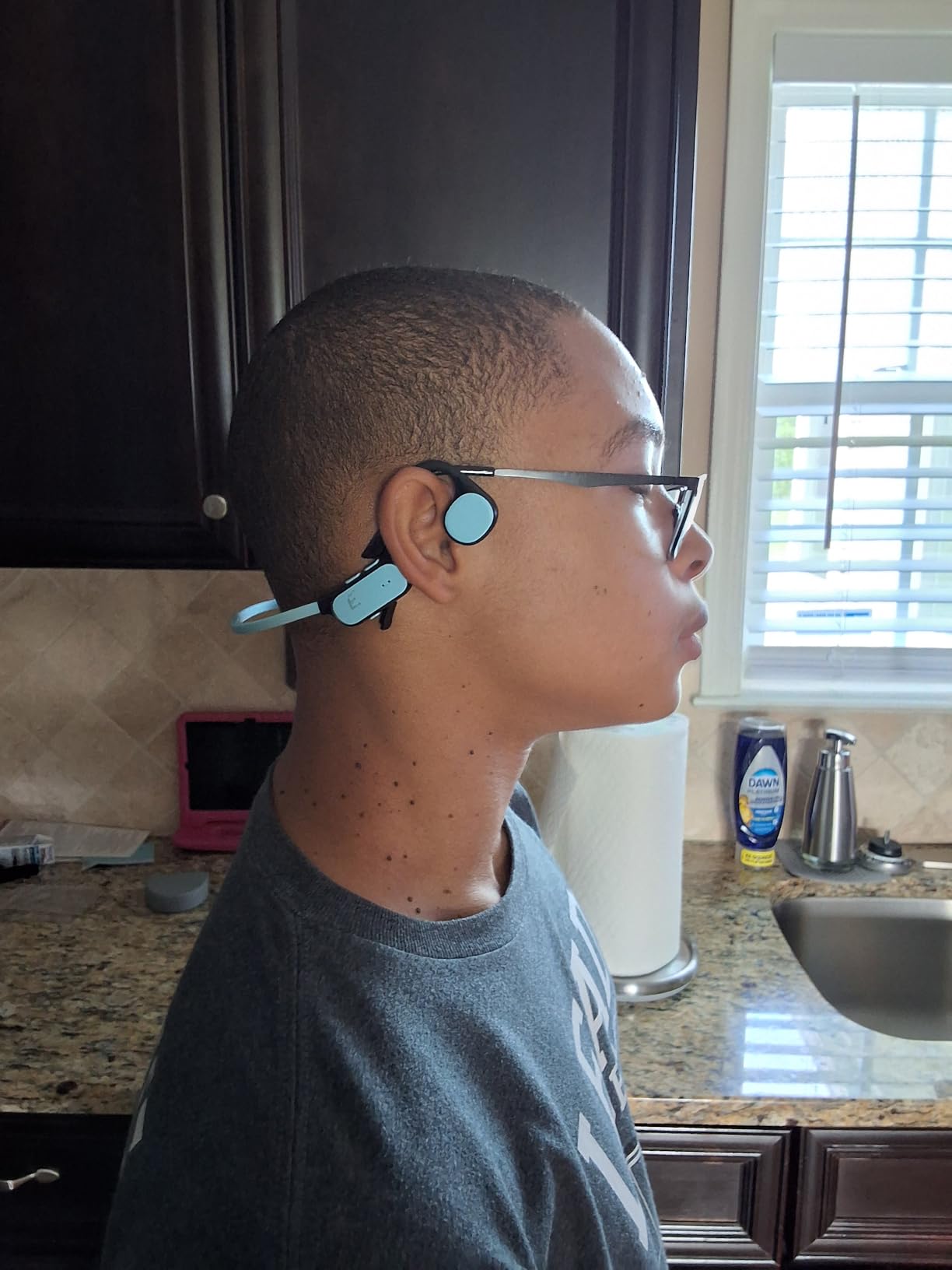iClever OWS01 Kids Bluetooth Headphones, Air Conduction Open Ear Headphones customer photo 2