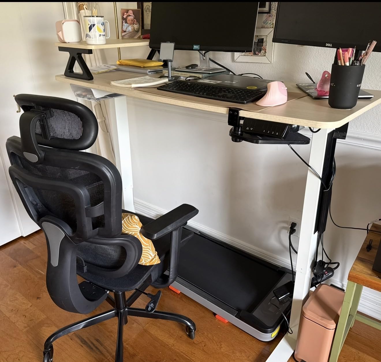TREAFLOW Walking Pad with Incline, Under Desk Treadmills for Home customer photo 1