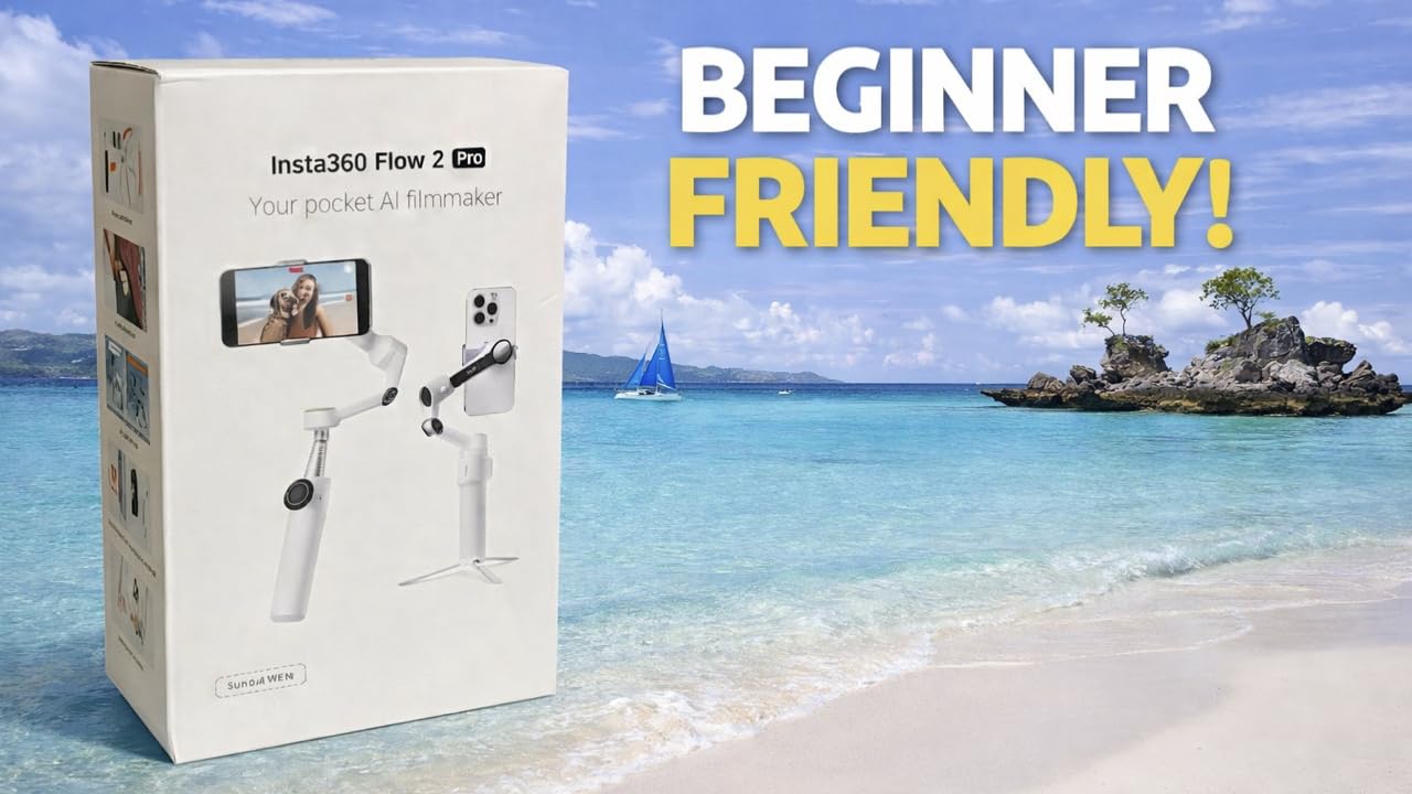 Insta360 Flow 2 Pro Grey - Foldable AI Phone Gimbal, Track in 200+ Apps with Apple DockKit, Multi-Person Tracking, 360º Pan Tracking, Built-in Tripod/Selfie Stick, iPhone/Android Portable Stabilizer customer photo 2